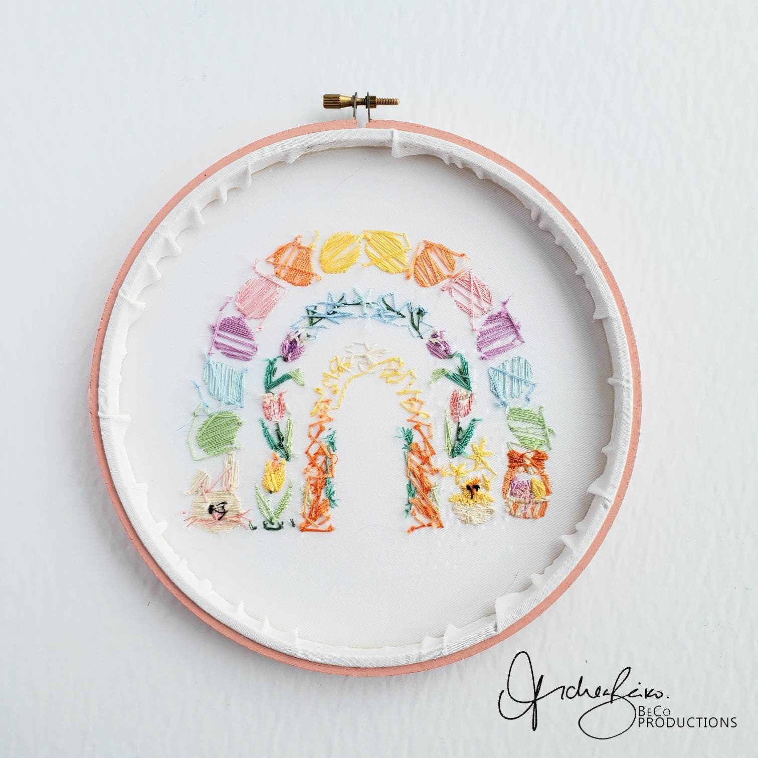 Easter Rainbow - PDF Digital Download Embroidery Pattern & Guide