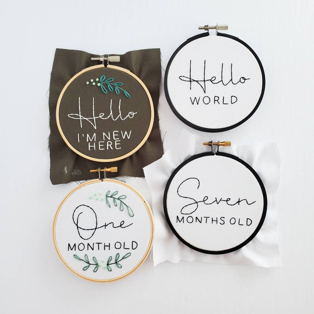 Baby Milestones & Pregnancy Announcement (28 Patterns Total) - PDF Digital Download Embroidery Patterns & Guide