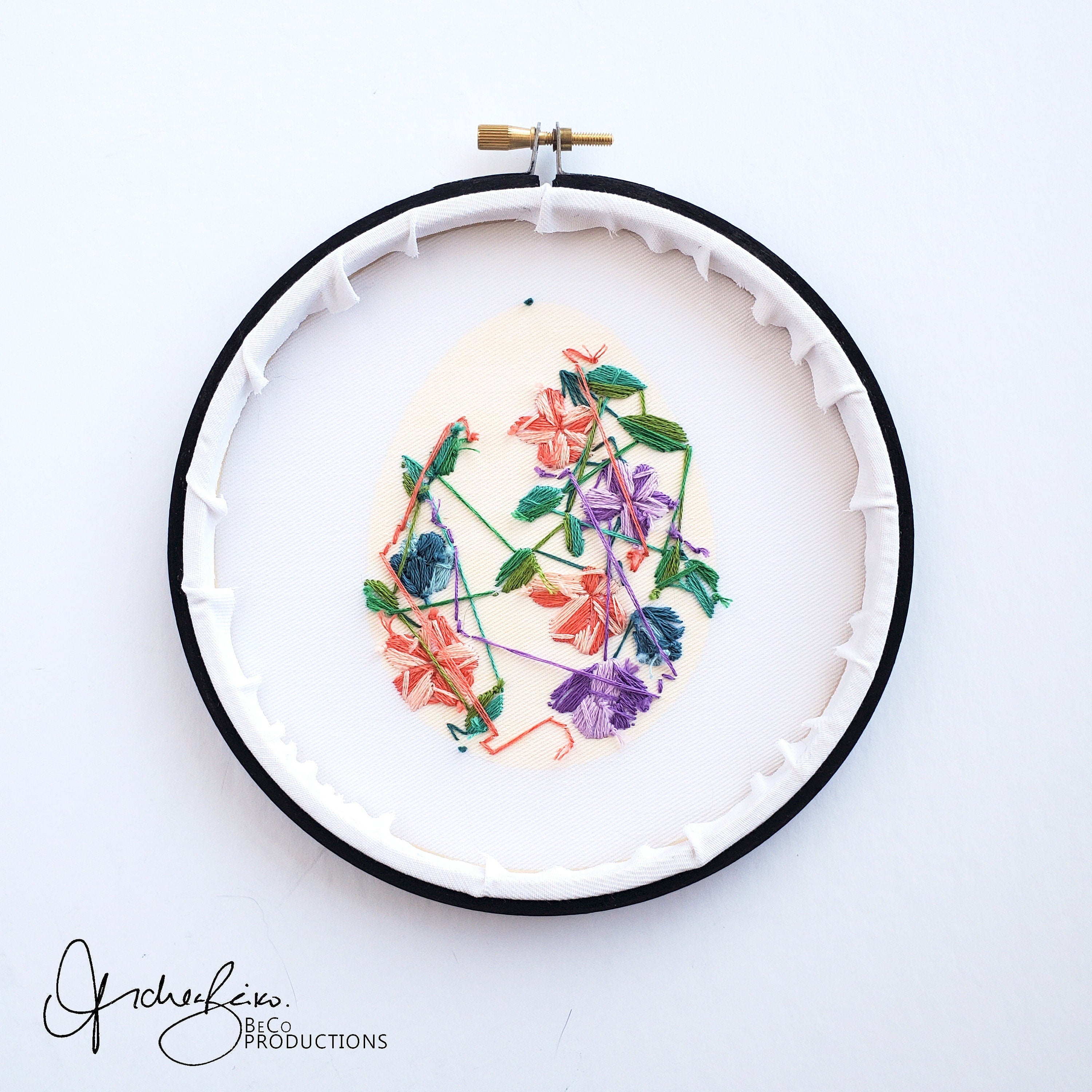 Floral Easter Egg No.02 - PDF Digital Download Embroidery Pattern & Guide