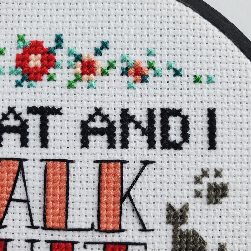 My Cat And I TALK SHIT About You - PDF Digital Download Cross Stitch Pattern & Guide