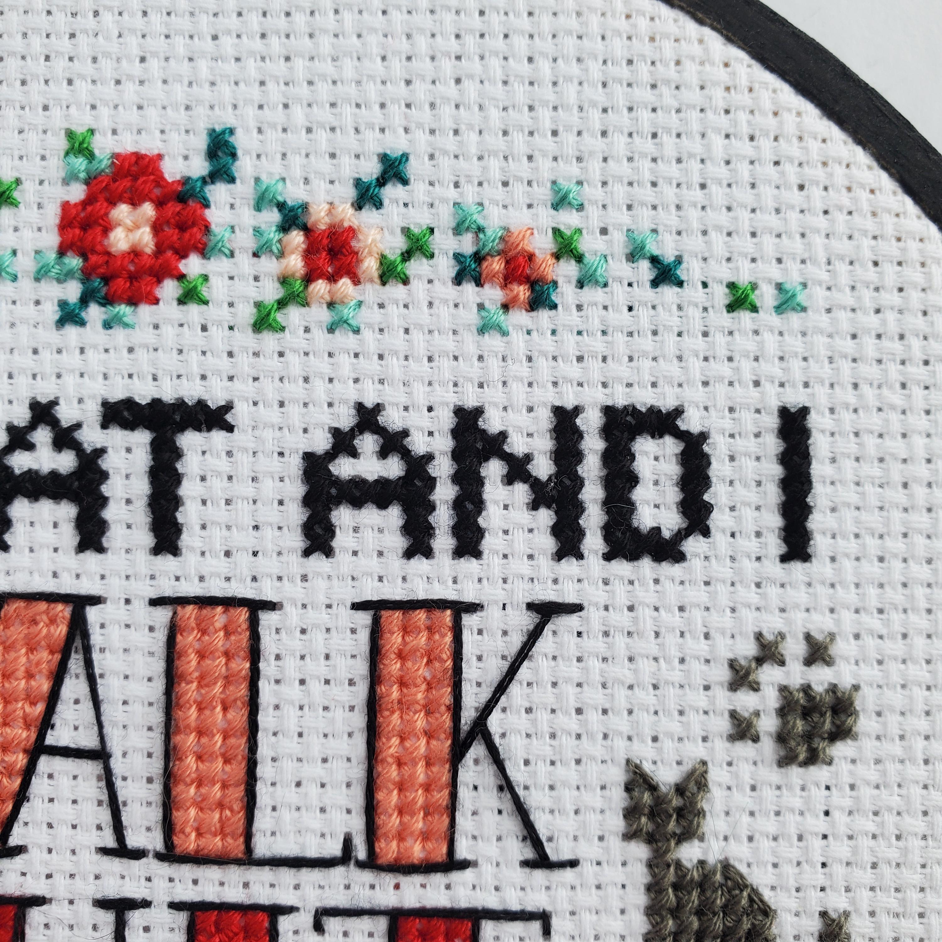 My Cat And I TALK SHIT About You - PDF Digital Download Cross Stitch Pattern & Guide