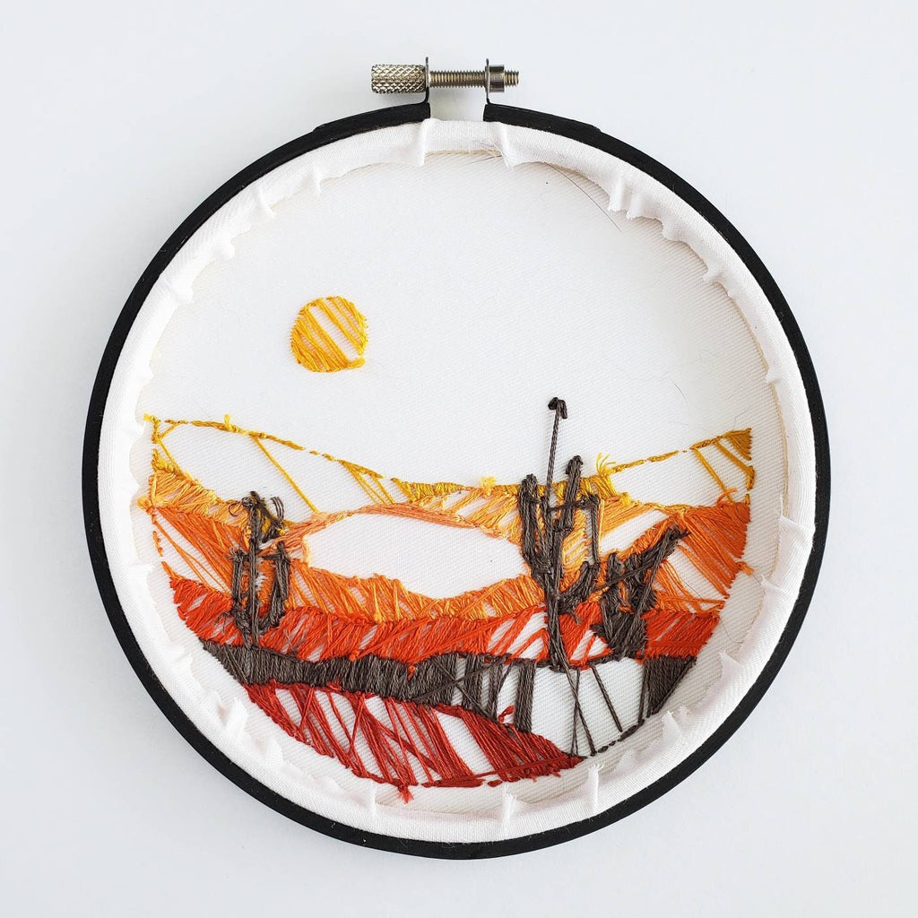 Desert Landscape - PDF Digital Download Embroidery Pattern & Guide