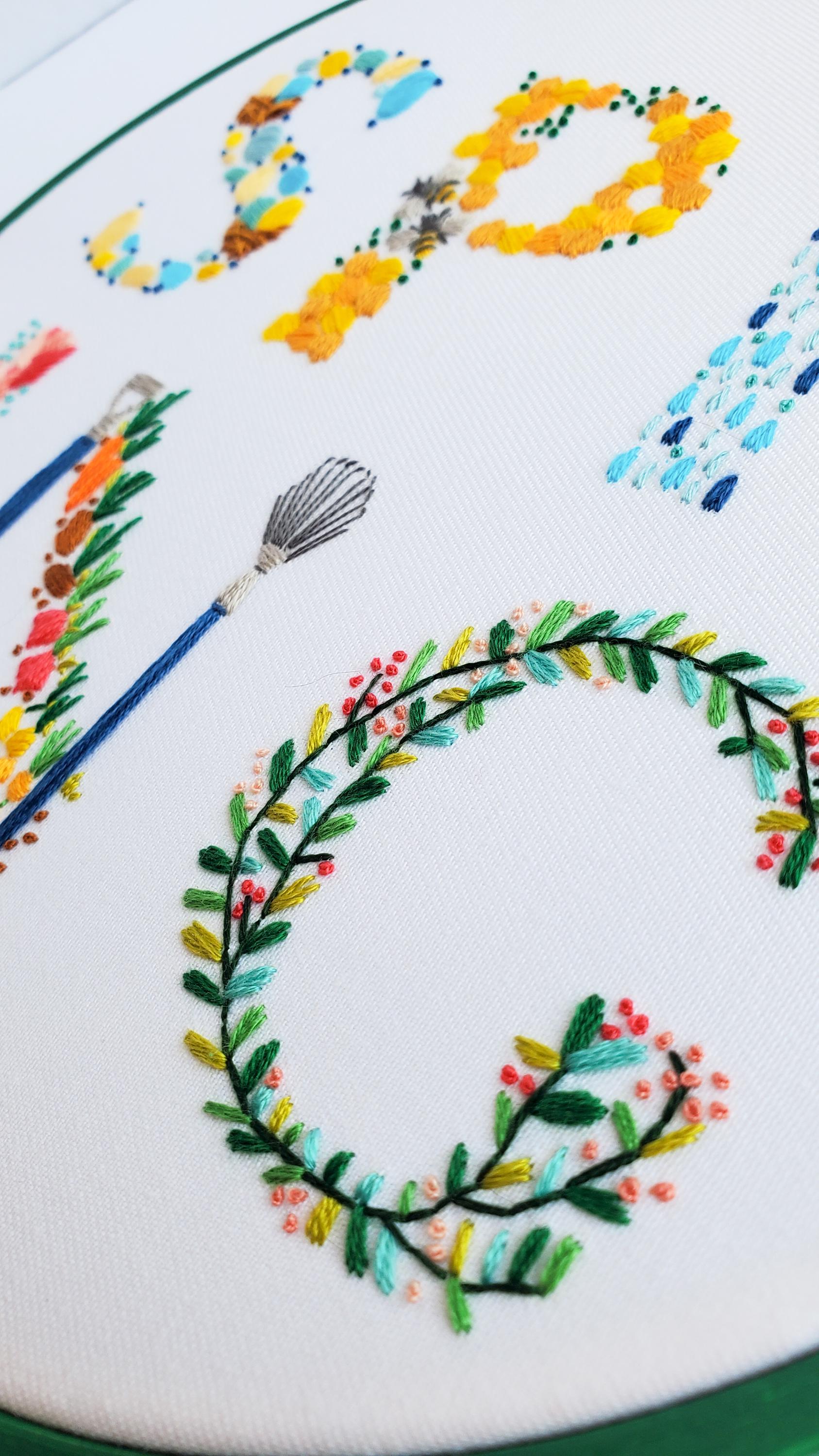 Four Seasons Text BUNDLE - PDF Digital Download Embroidery Pattern & Guide Bundle