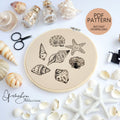 Seashell Drawing - PDF Digital Download Embroidery Pattern and Guide