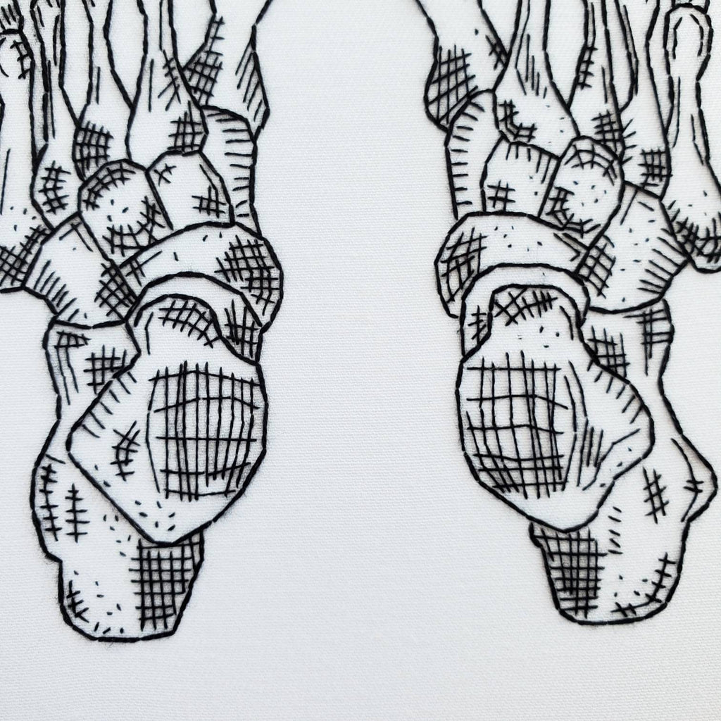 Skeletal Foot/Feet Anatomy - PDF Digital Download Embroidery Pattern & Guide