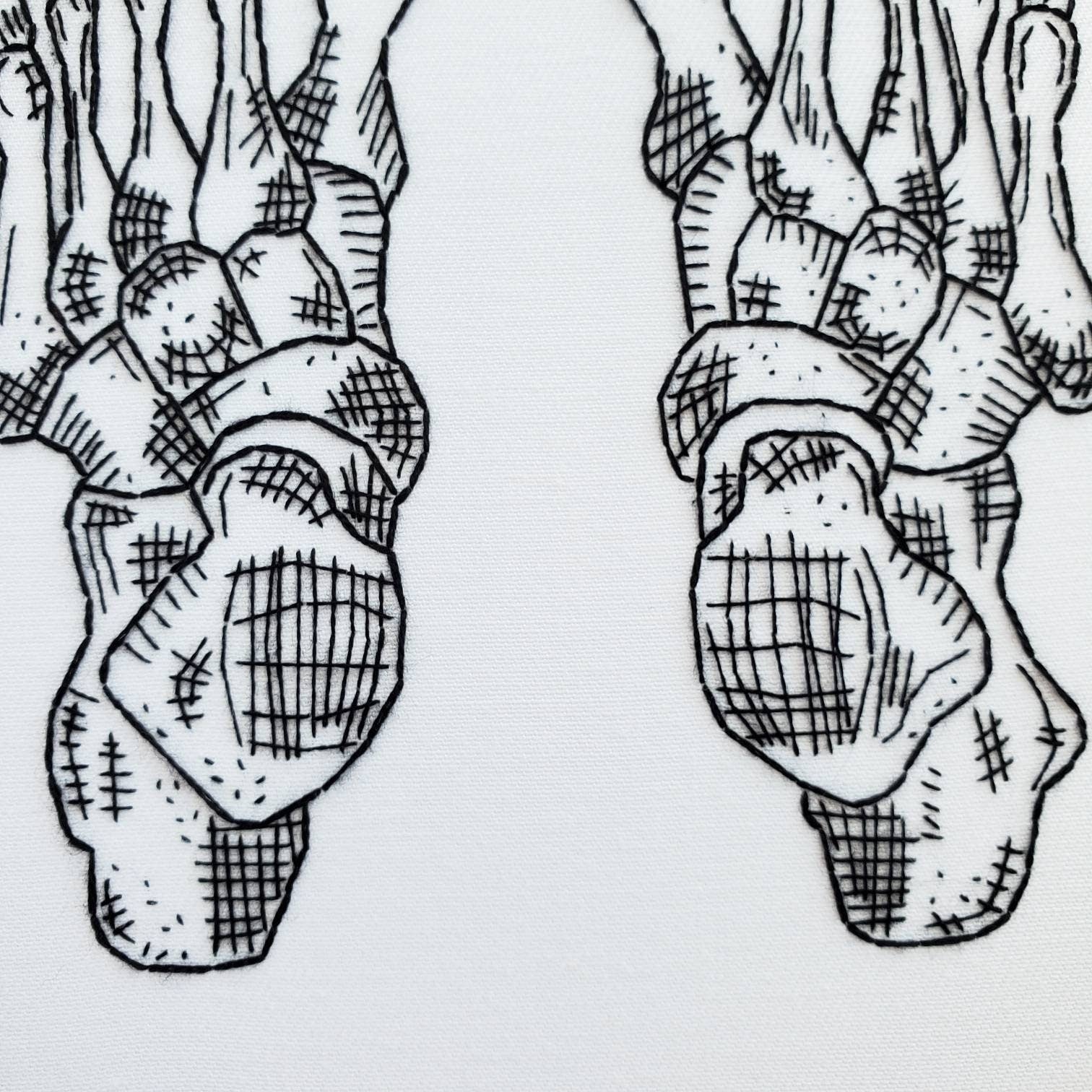 Skeletal Foot/Feet Anatomy - PDF Digital Download Embroidery Pattern & Guide