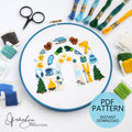 Winter Rainbow - PDF Digital Download Embroidery Pattern & Guide