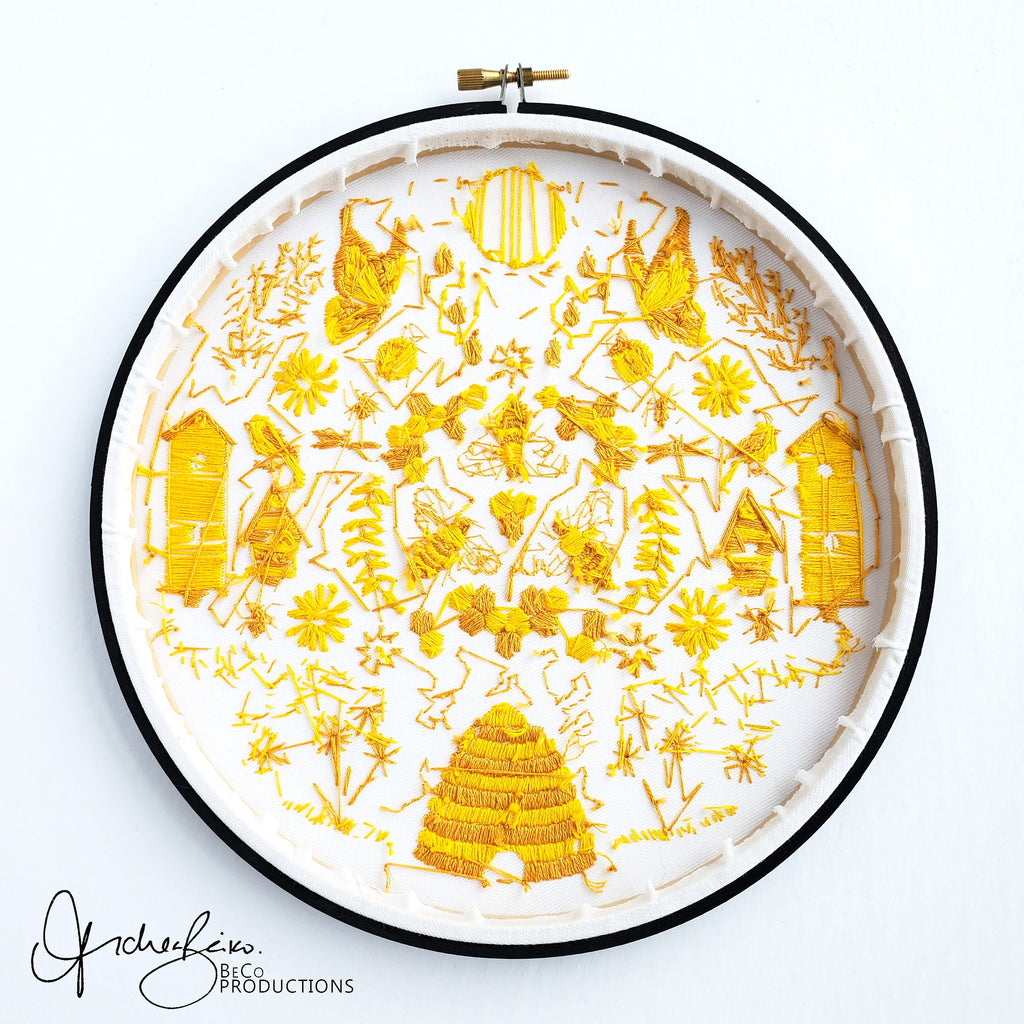 MAY Monthly Monochromatic Folk Art Inspired Series - PDF Digital Download Embroidery Pattern & Guide