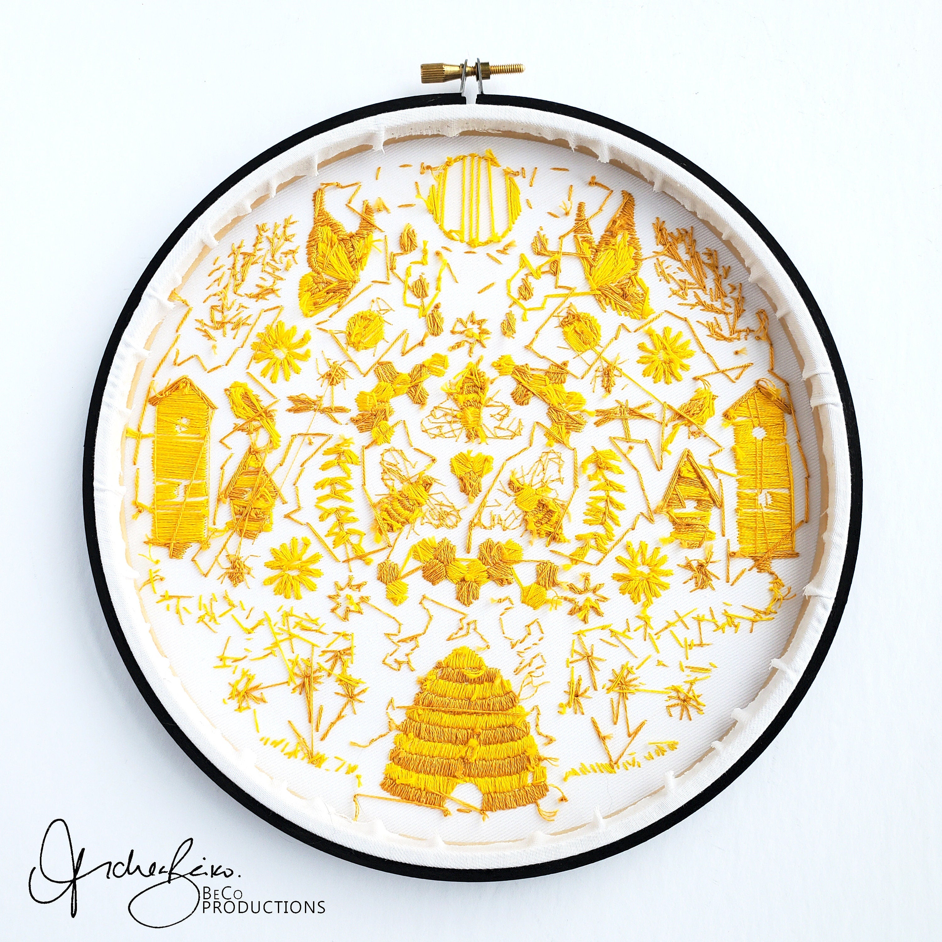 MAY Monthly Monochromatic Folk Art Inspired Series - PDF Digital Download Embroidery Pattern & Guide