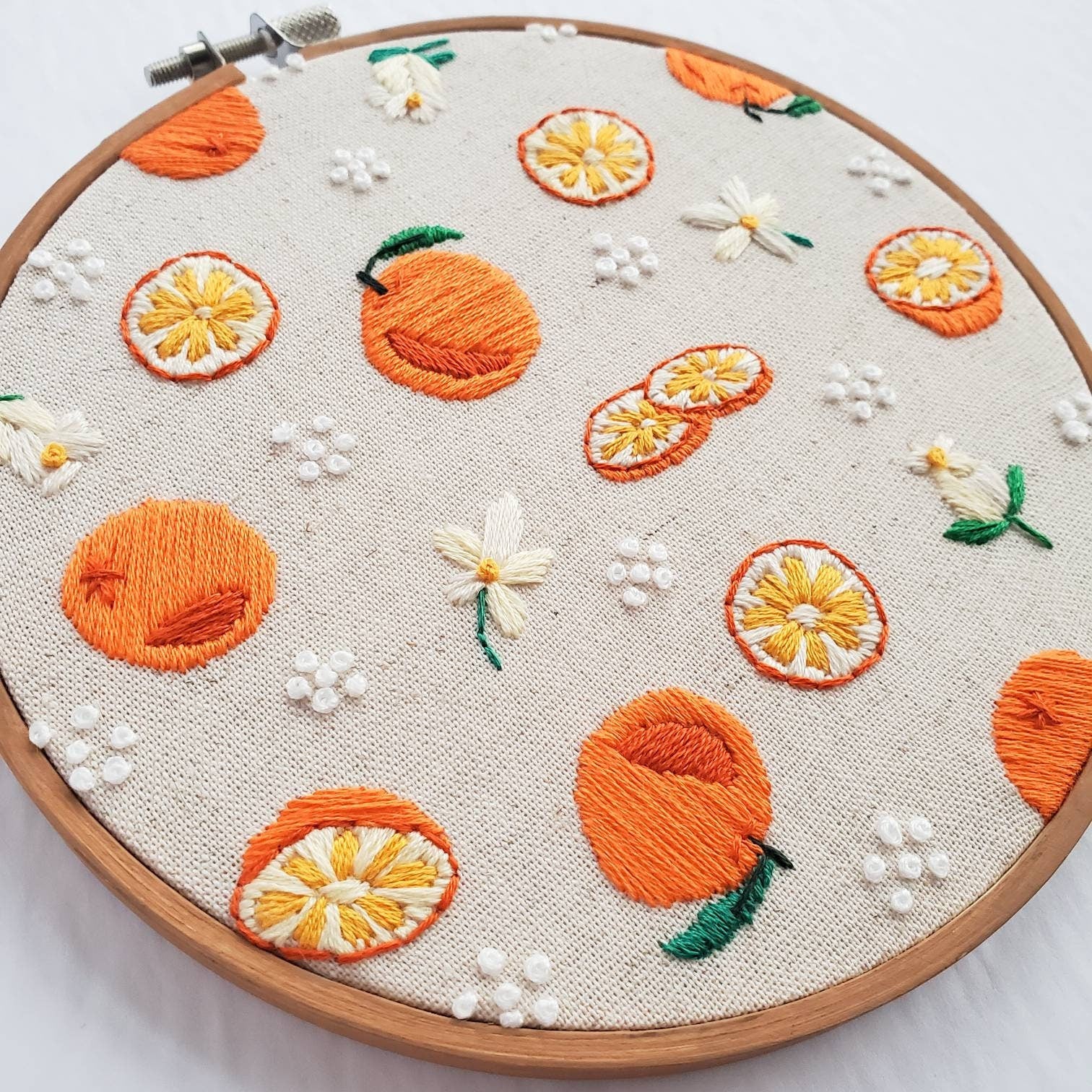 Orange Life Cycle Print - PDF DIgital Download Embroidery Pattern & Guide