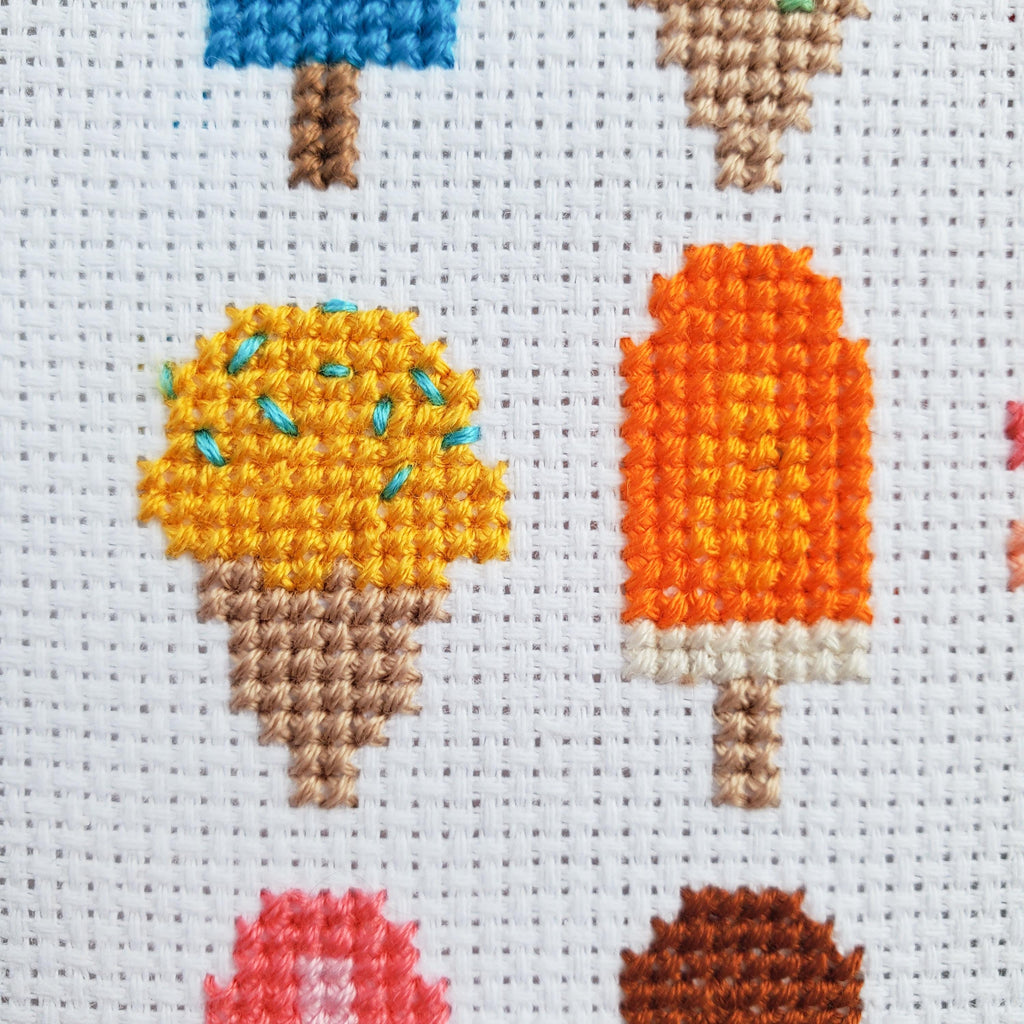 Ice Cream and Ice Pop Grid - PDF Digital Download Cross Stitch Pattern & Guide
