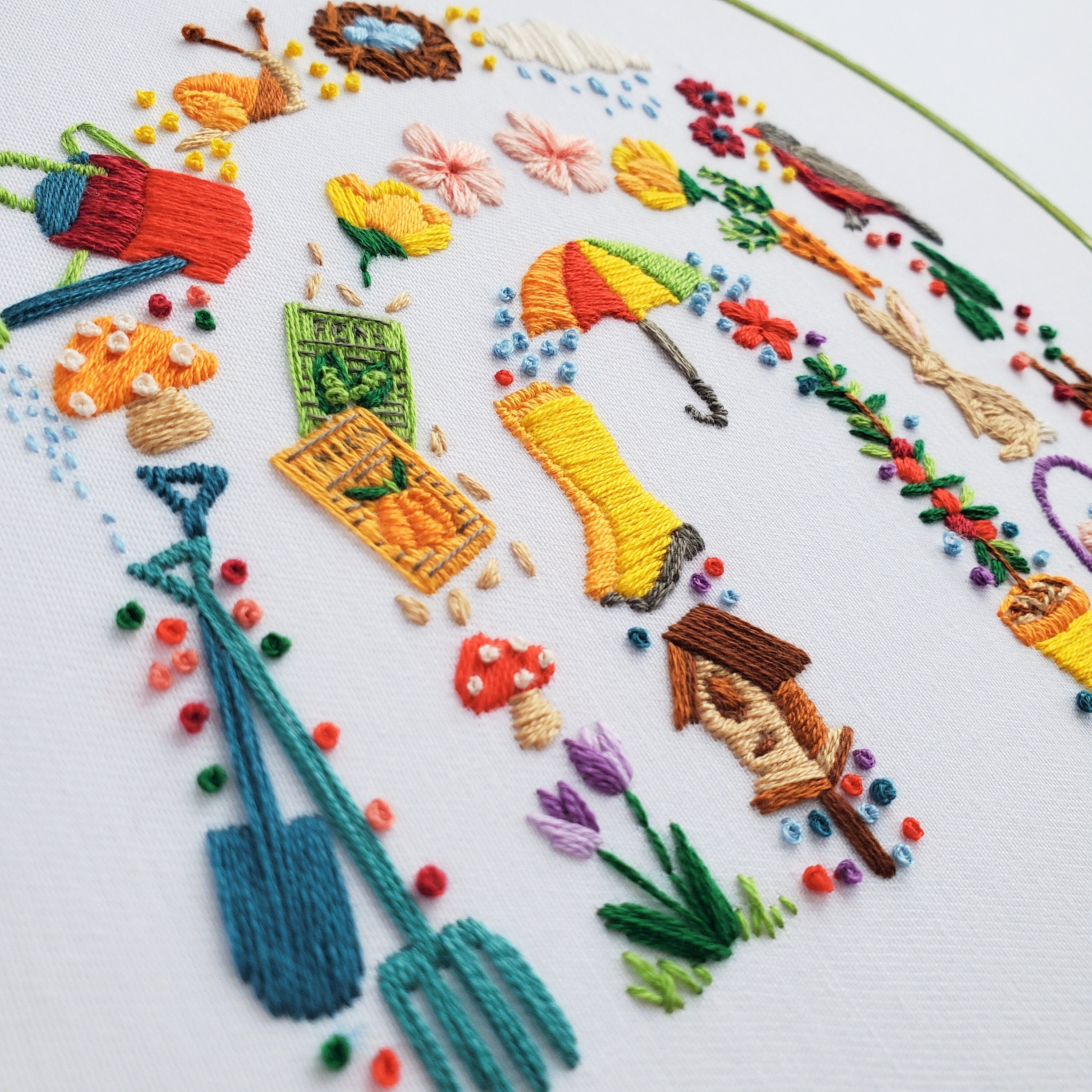 Spring Rainbow - PDF Digital Download Embroidery Pattern & Guide