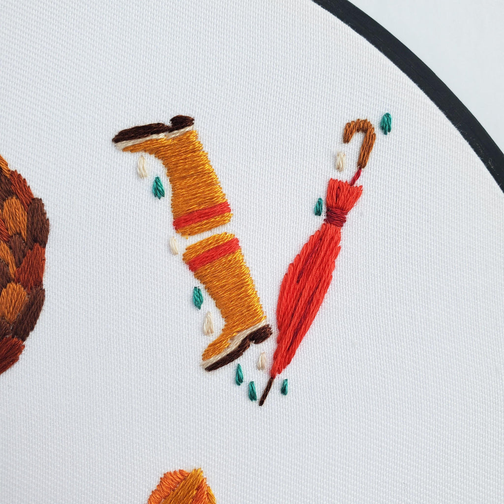 NOVEMBER Monthly Text Series - PDF Digital Download Embroidery Series Pattern & Guide