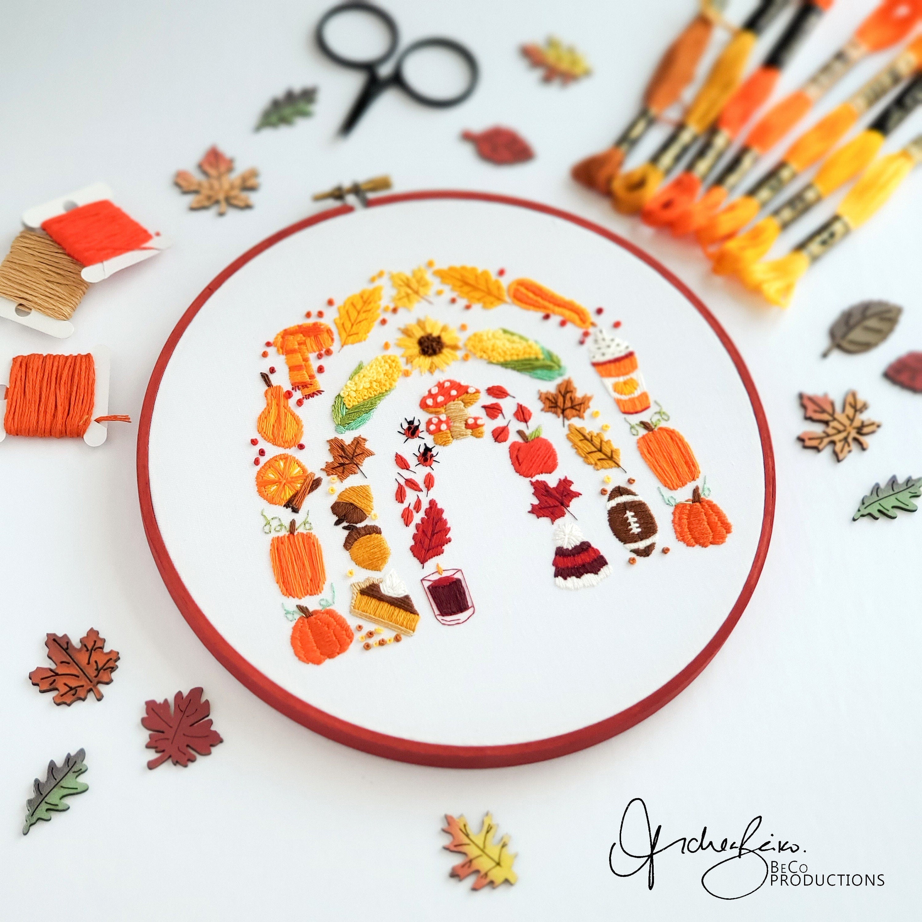 Rainbow Embroidery BUNDLE - DIY Digital Download Embroidery Pattern & Guide