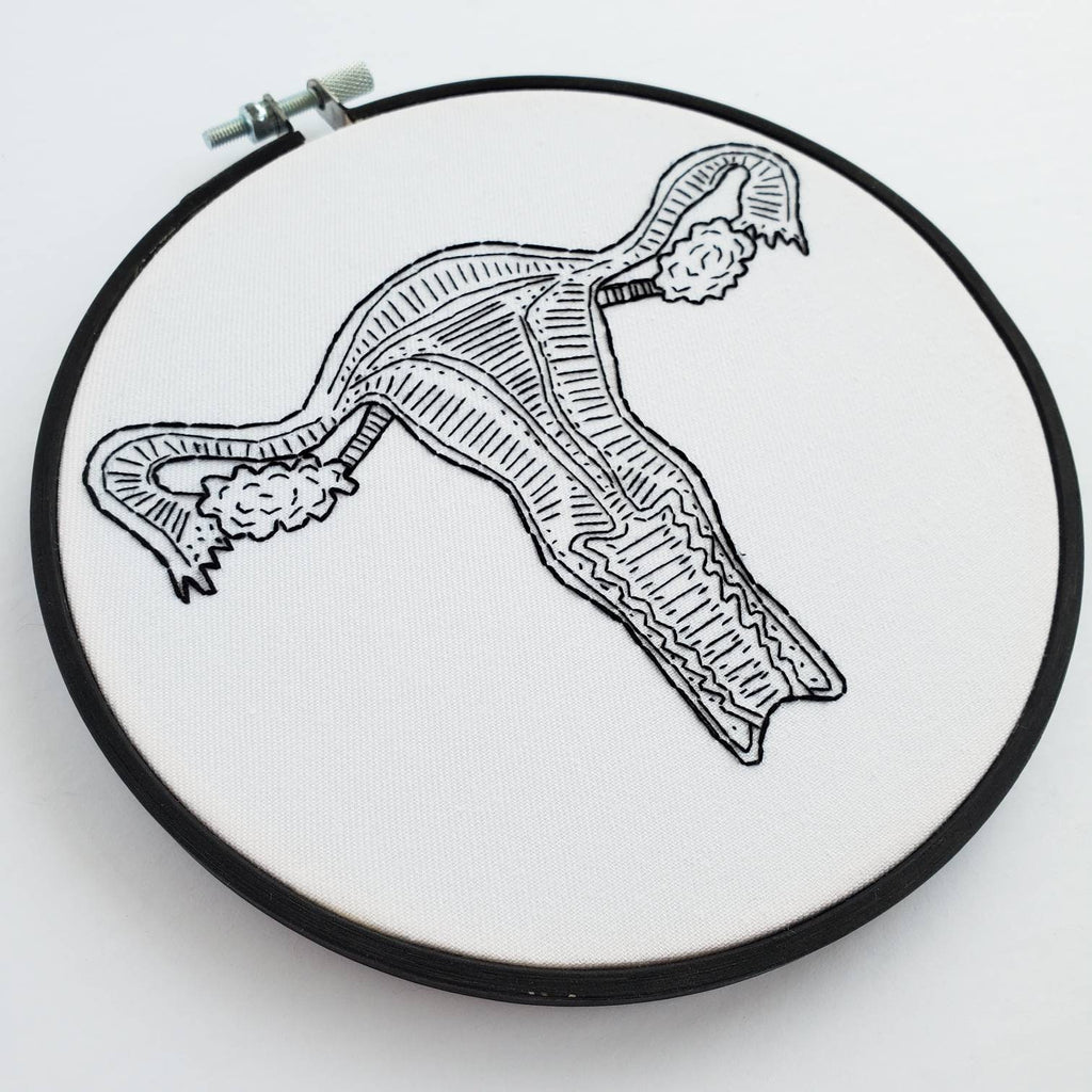 Female Reproductive System Anatomy - PDF Digital Download Embroidery Pattern & Guide