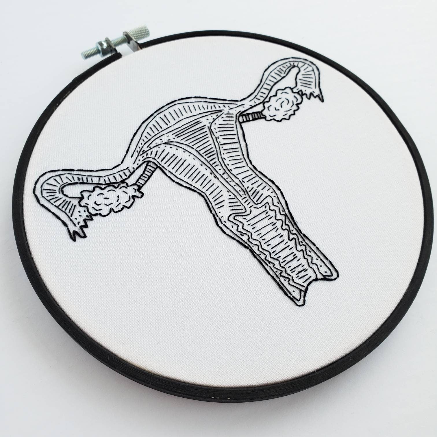 Female Reproductive System Anatomy - PDF Digital Download Embroidery Pattern & Guide