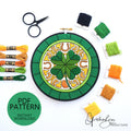 MARCH Monthly Series Stained Glass Four Leaf Clover- PDF Digital Download Embroidery Pattern & Guide