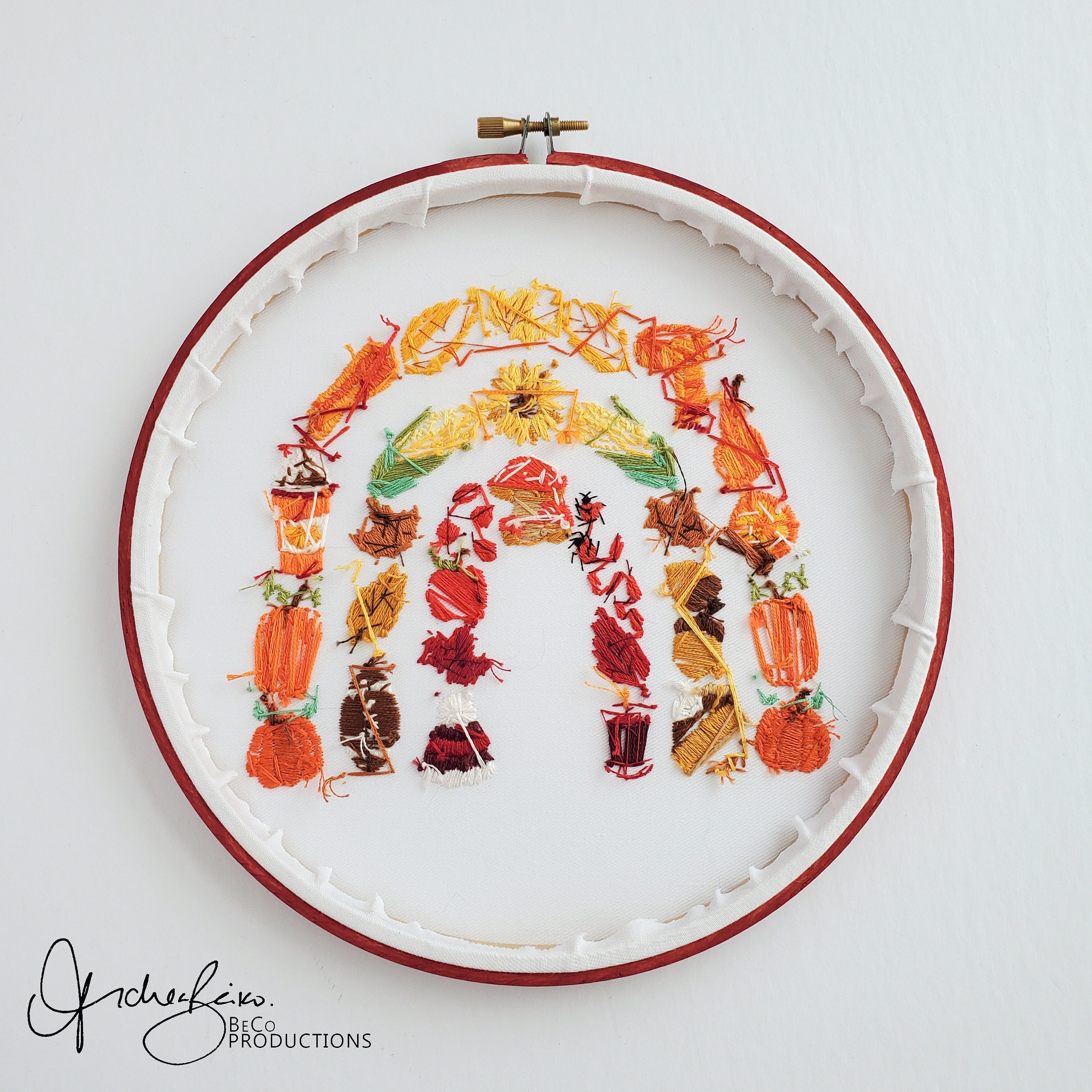 Autumn Rainbow - PDF Digital Download Embroidery Pattern & Guide