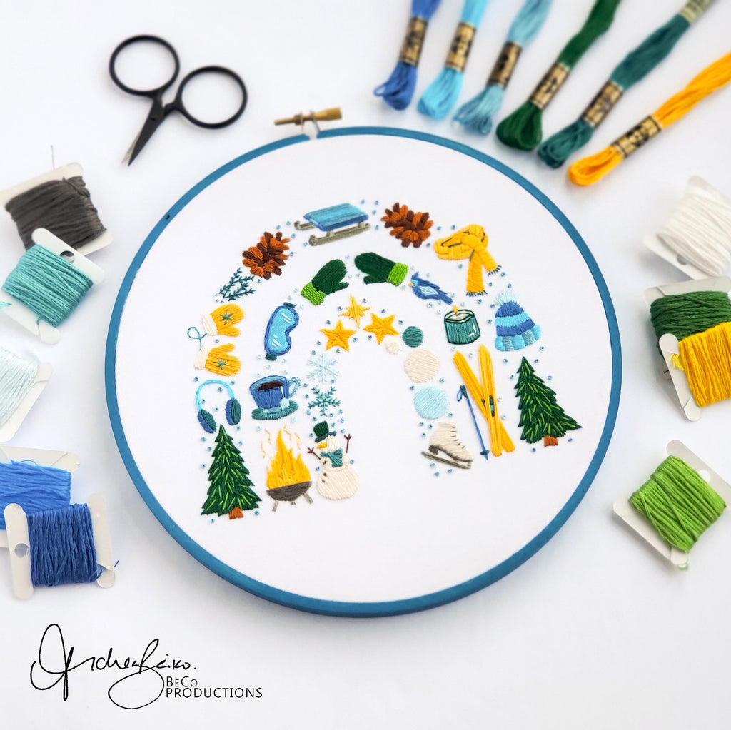 Rainbow Embroidery BUNDLE - DIY Digital Download Embroidery Pattern & Guide