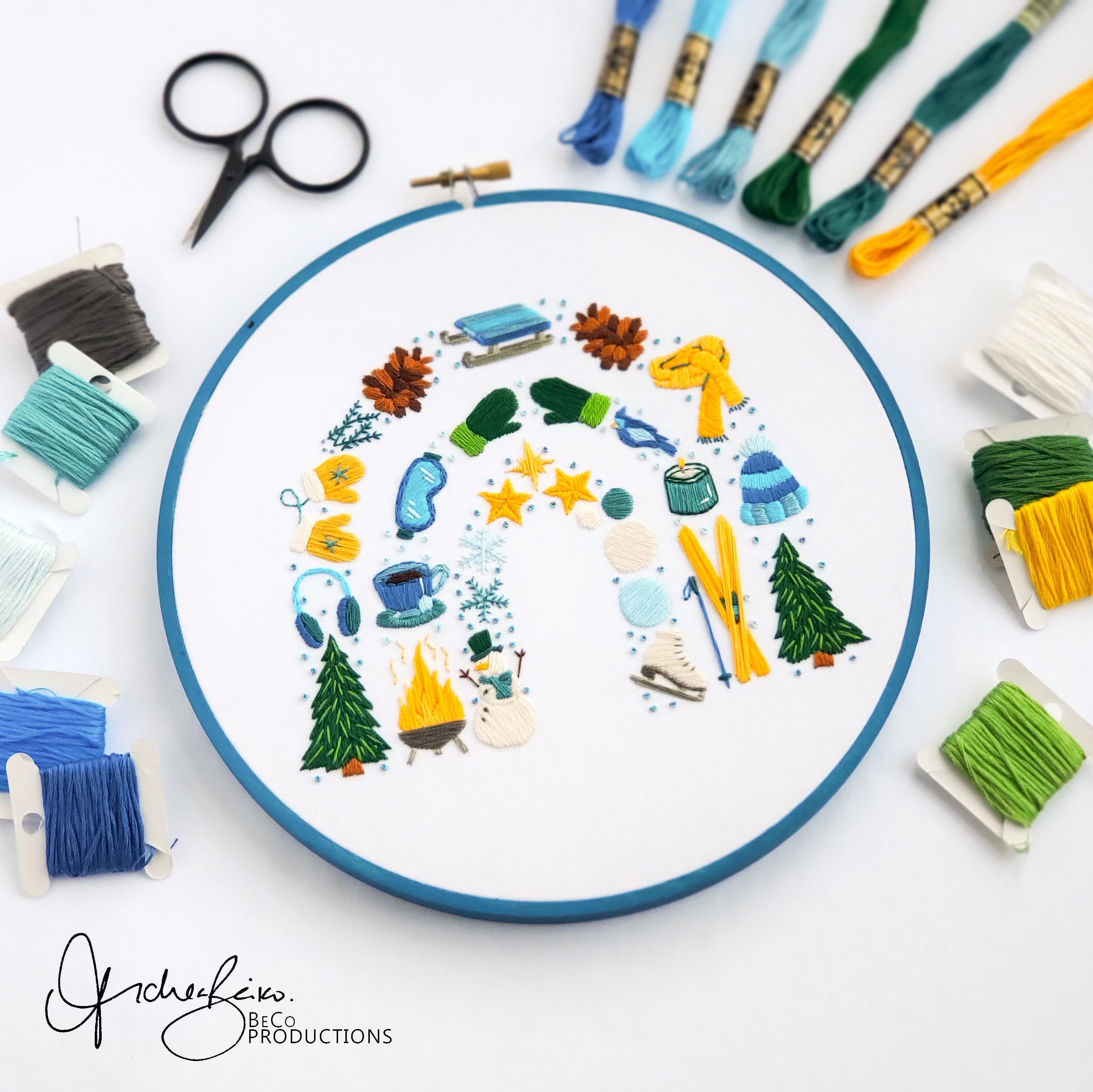 Rainbow Embroidery BUNDLE - DIY Digital Download Embroidery Pattern & Guide
