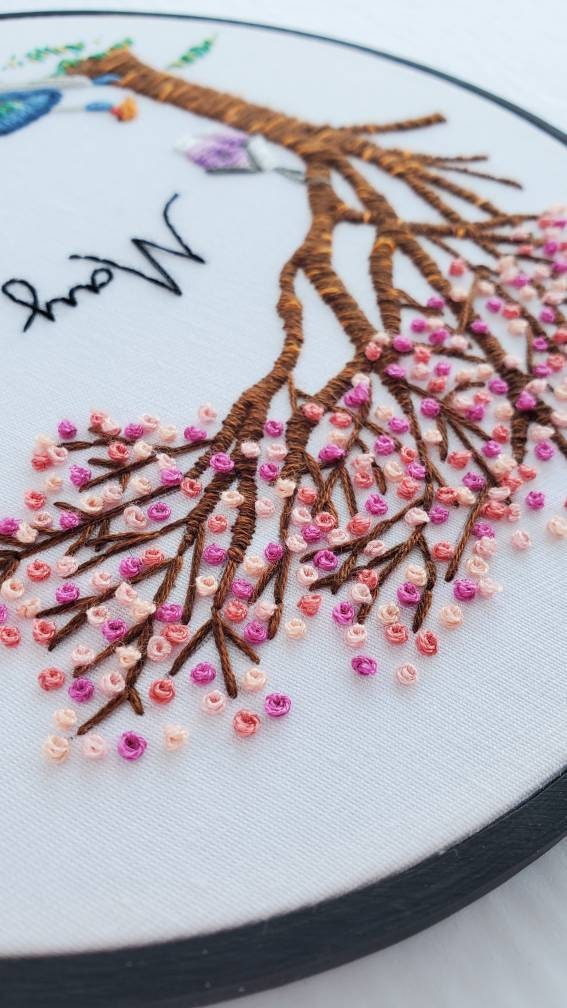 MAY Monthly Series Wreath - PDF Digital Download Embroidery Pattern & Guide