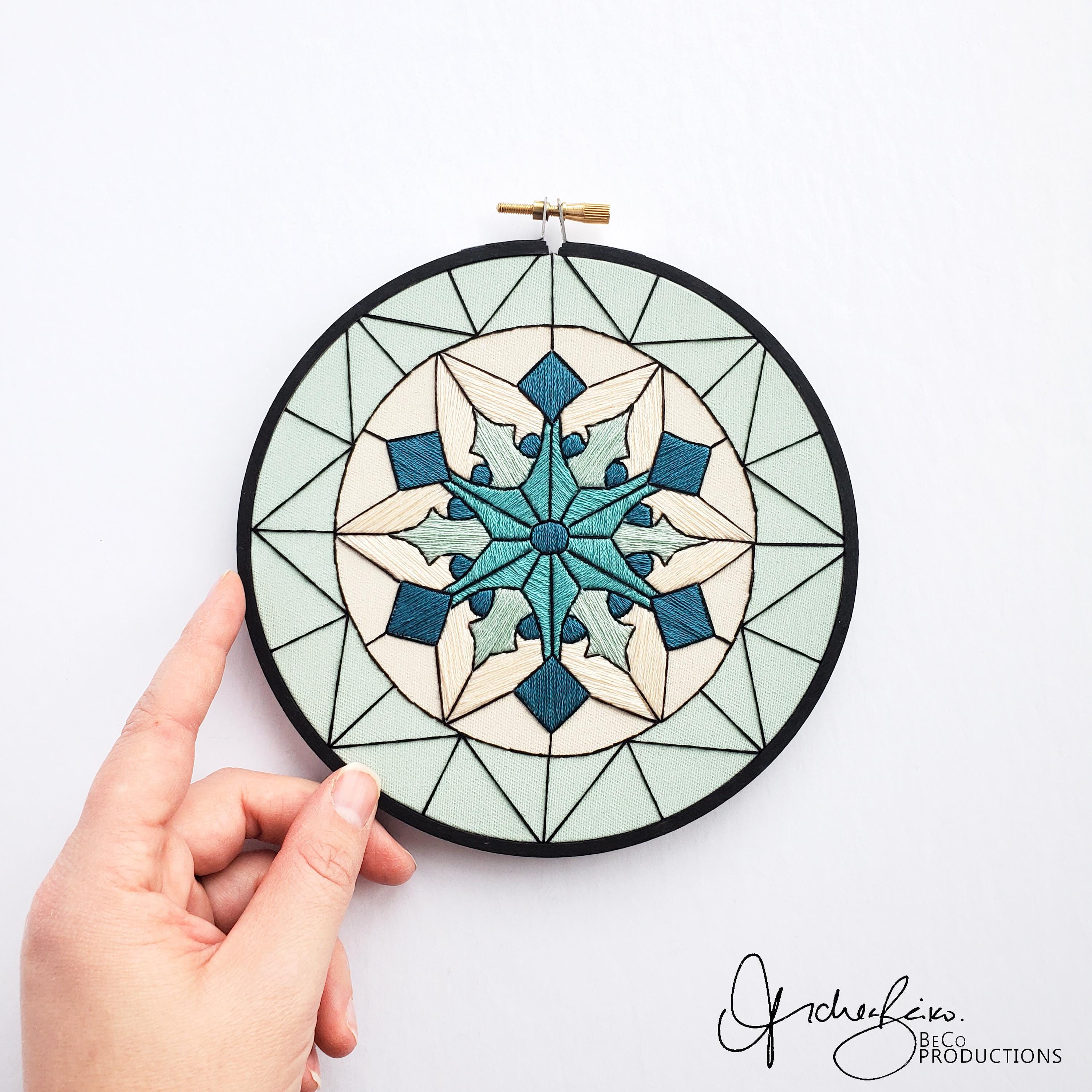 Stained Glass Embroidery Series BUNDLE - PDF Digital Download Embroidery Patterns