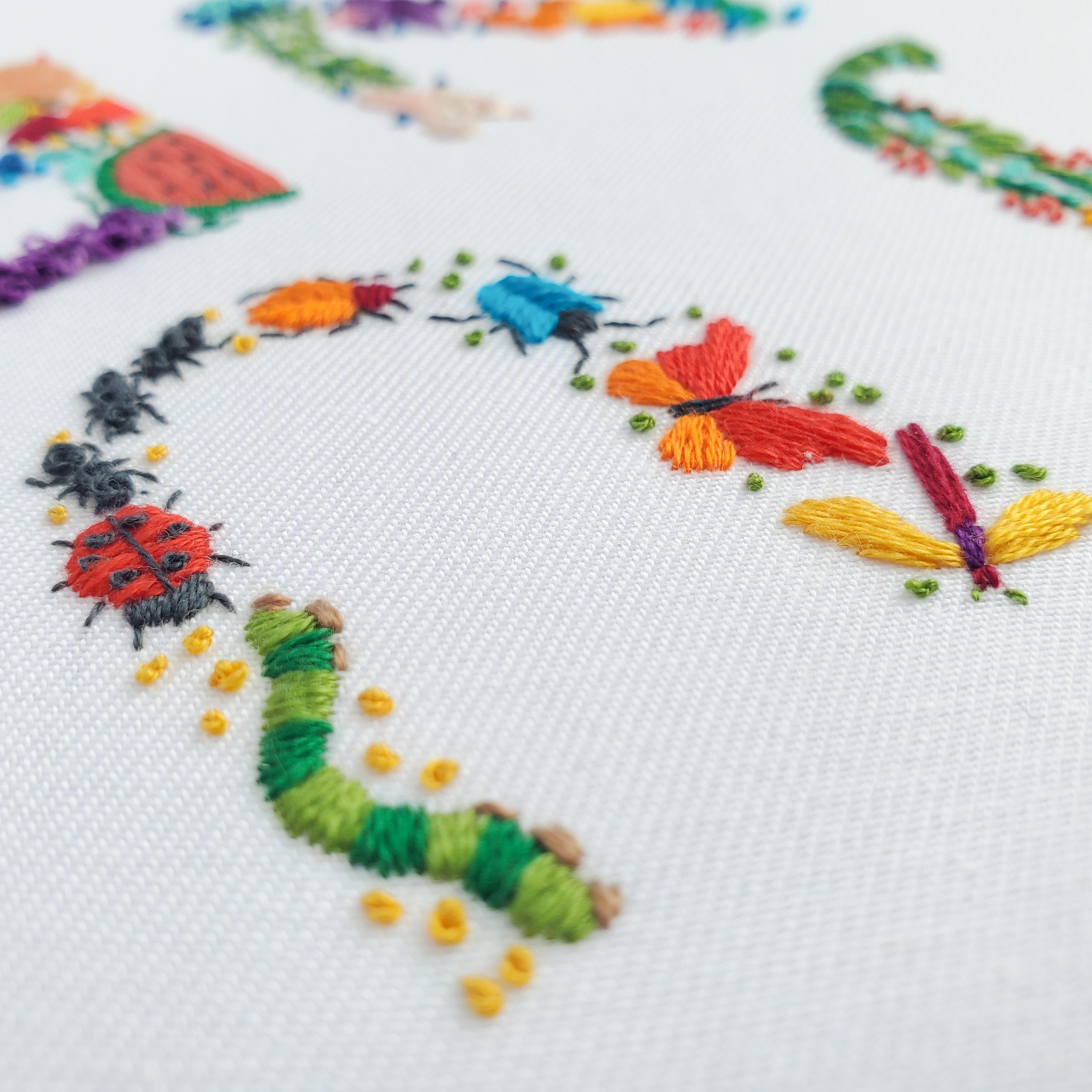 JUNE Monthly Text Series - PDF Digital Download Embroidery Series Pattern & Guide