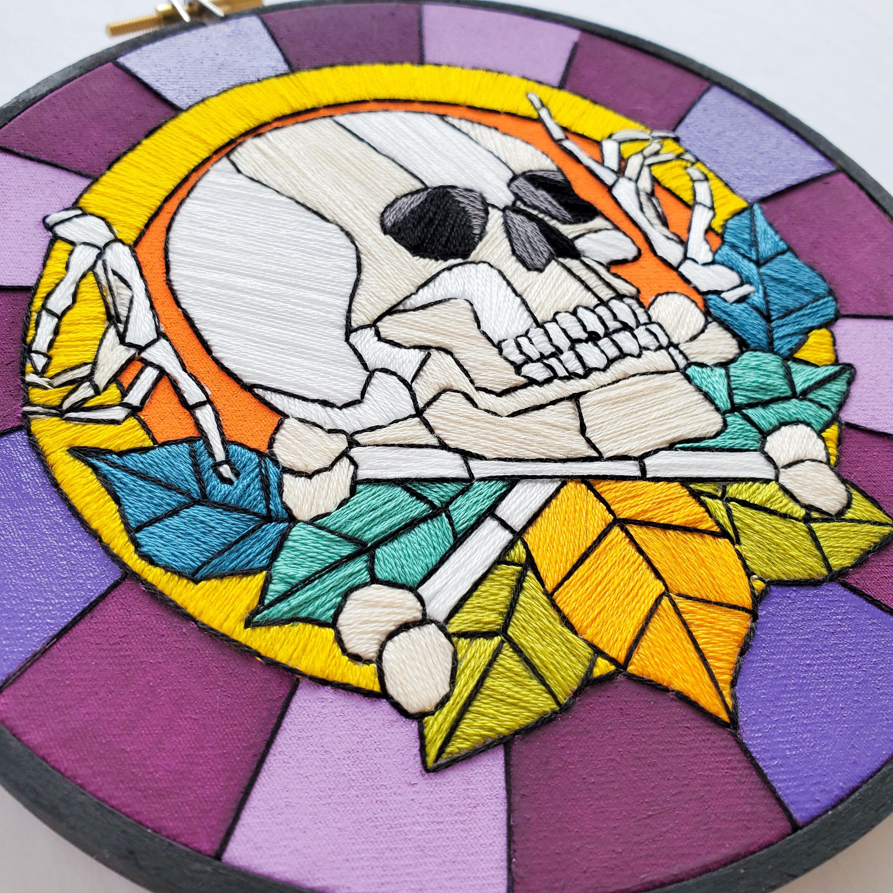 Halloween Stained Glass BUNDLE - PDF Digital Download Embroidery Pattern & Guide