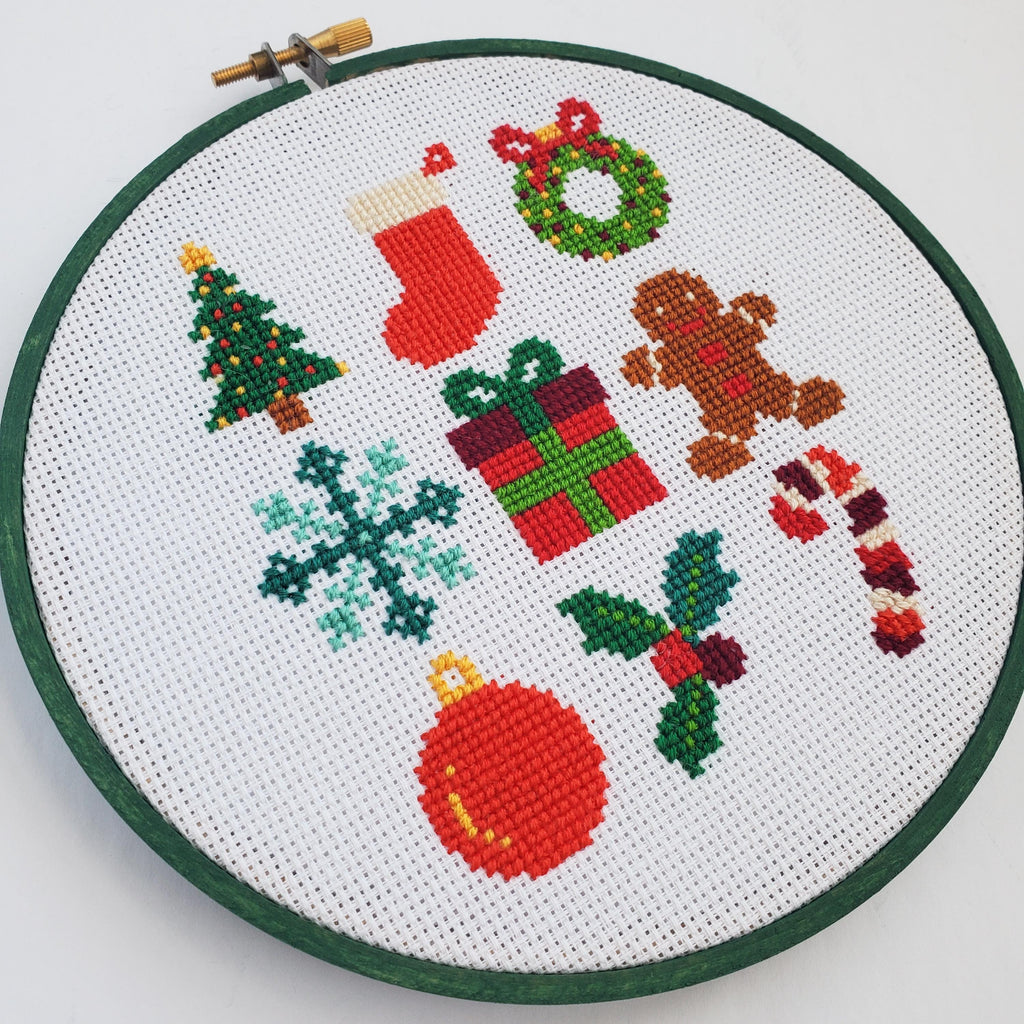 Christmas Starter Pack Grid - PDF Digital Download Cross Stitch Pattern & Guide