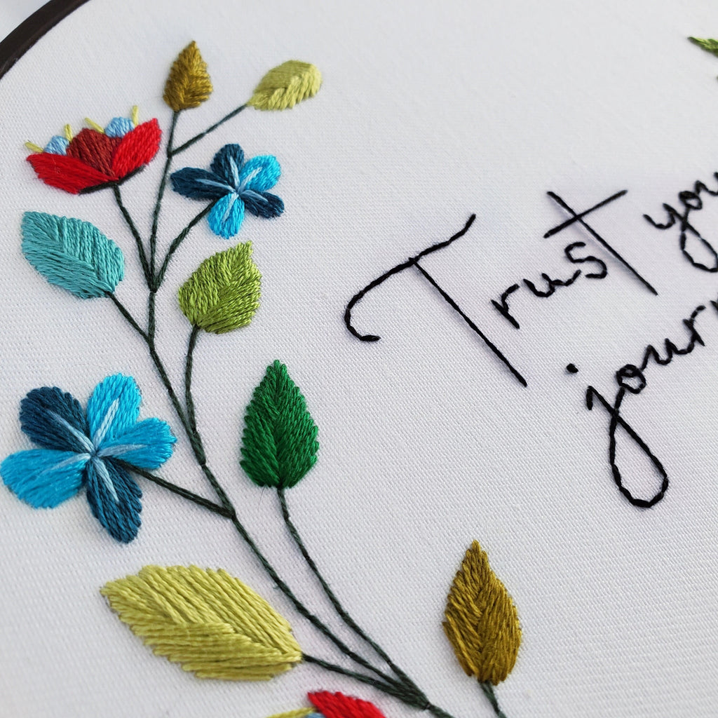 Trust Your Journey - PDF Digital Download Embroidery Pattern & Guide
