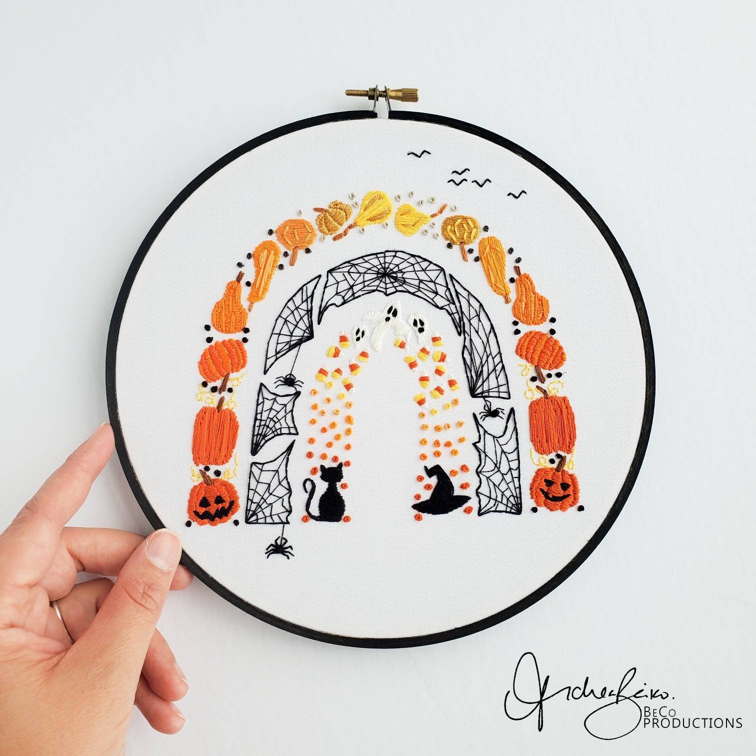 Halloween Rainbow - PDF Digital Download Embroidery Pattern & Guide