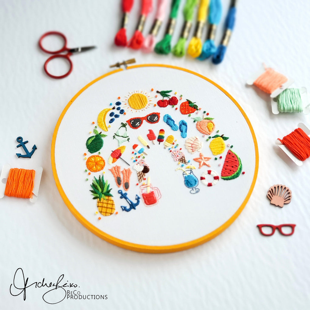 Rainbow Embroidery BUNDLE - DIY Digital Download Embroidery Pattern & Guide