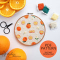 Orange Life Cycle Print - PDF DIgital Download Embroidery Pattern & Guide