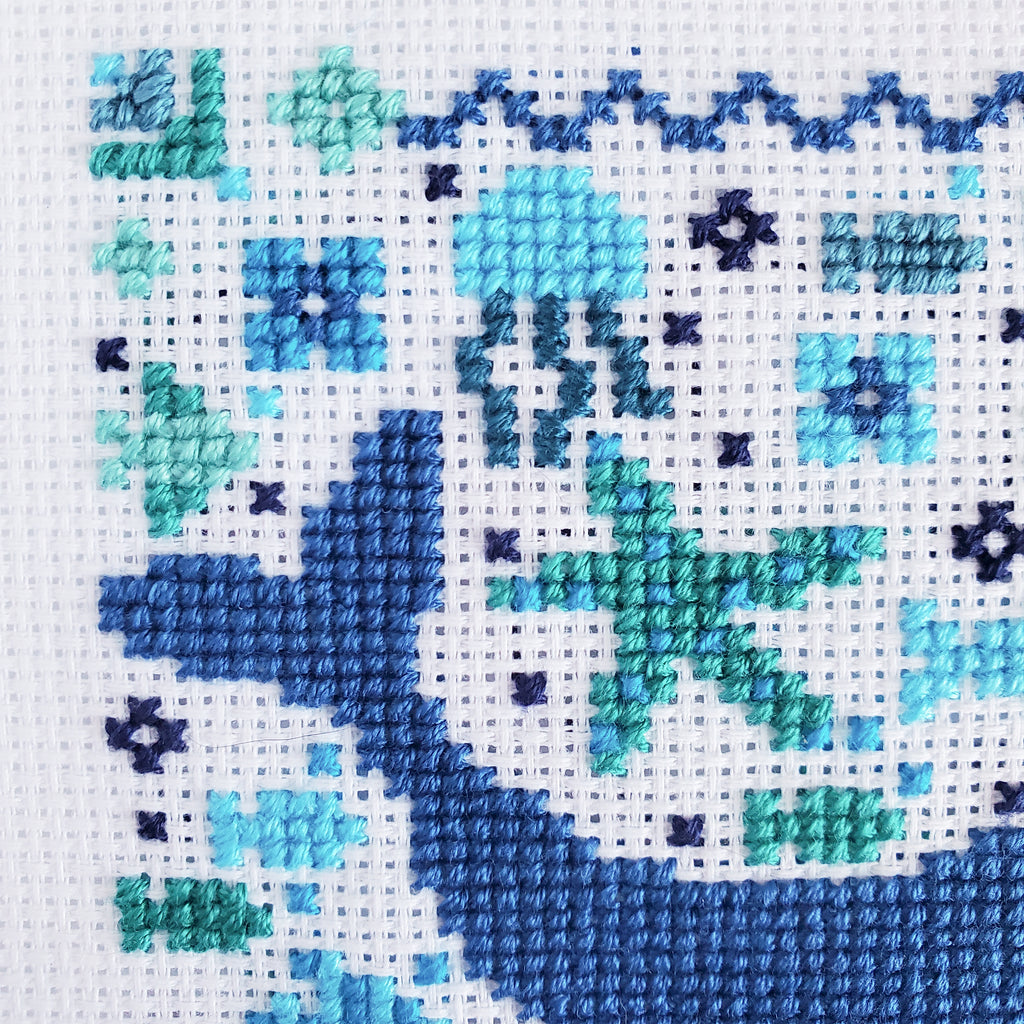 Summer Whale Folk Art Scene - PDF Digital Download Cross Stitch Pattern & Guide