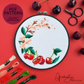 Cherry Wreath - PDF Digital Download Embroidery Pattern & Guide