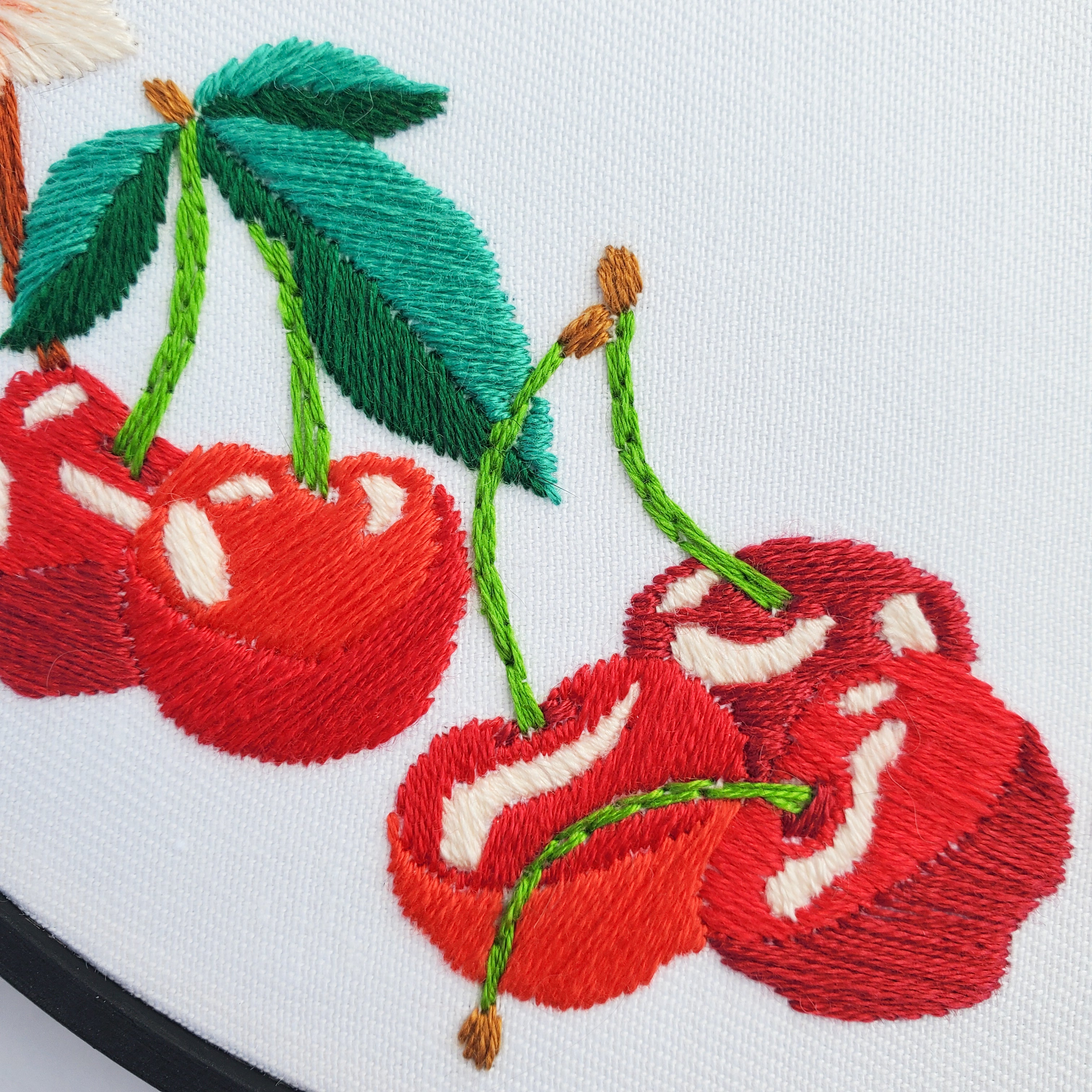 Cherry Wreath - PDF Digital Download Embroidery Pattern & Guide