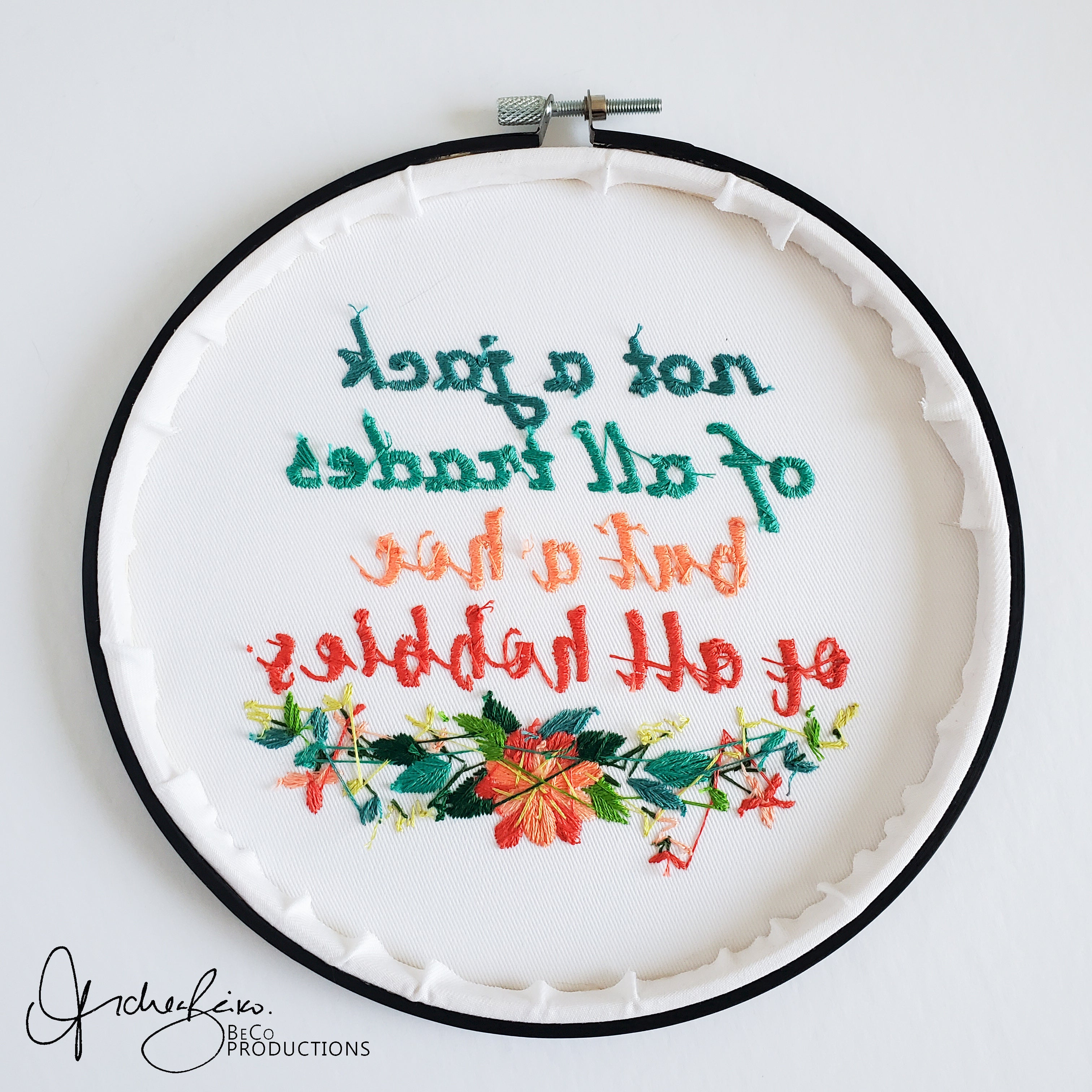 Not A Jack Of All Trades But A Hoe Of All Hobbies - PDF Digital Download Embroidery Pattern & Guide