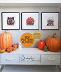 The Spooky Little Shop Series - 3 Pattern BUNDLE - Halloween Shops Cross Stitch Patterns - PDF Digital Download Embroidery Pattern & Guide