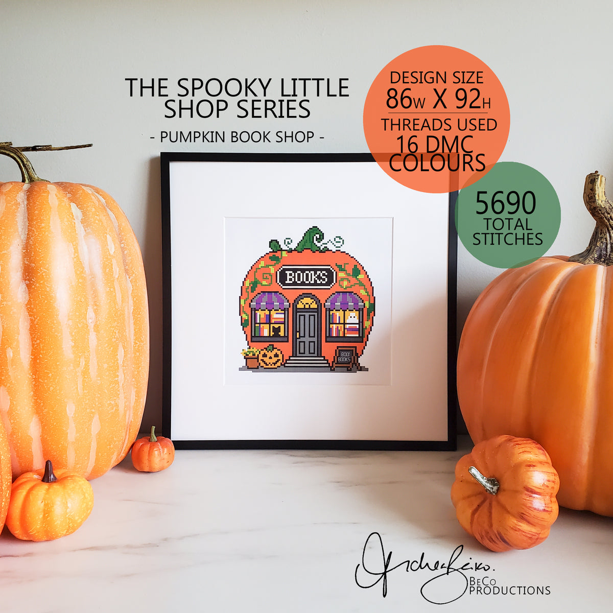 The Spooky Little Shop Series - 3 Pattern BUNDLE - Halloween Shops Cross Stitch Patterns - PDF Digital Download Embroidery Pattern & Guide
