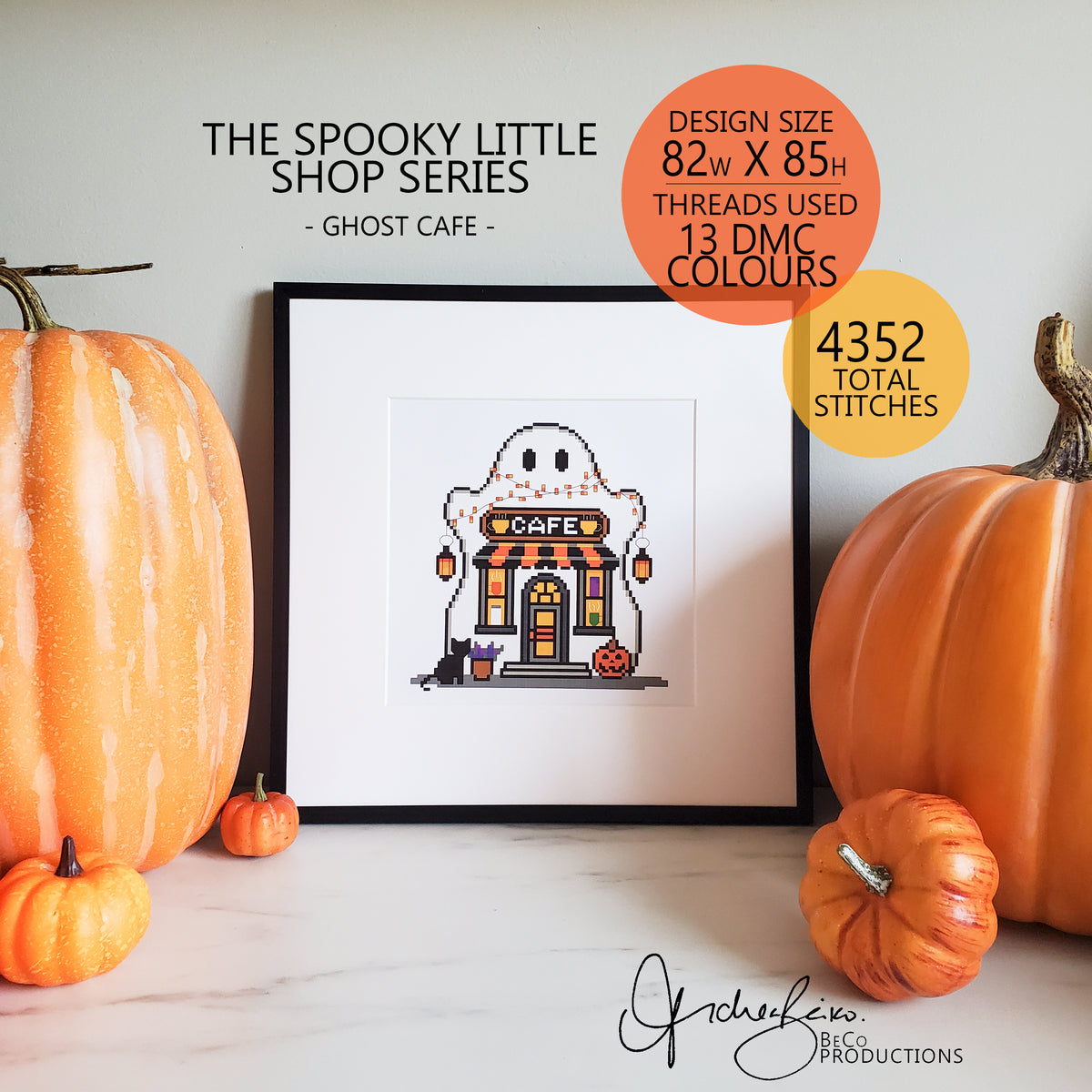 The Spooky Little Shop Series - 3 Pattern BUNDLE - Halloween Shops Cross Stitch Patterns - PDF Digital Download Embroidery Pattern & Guide