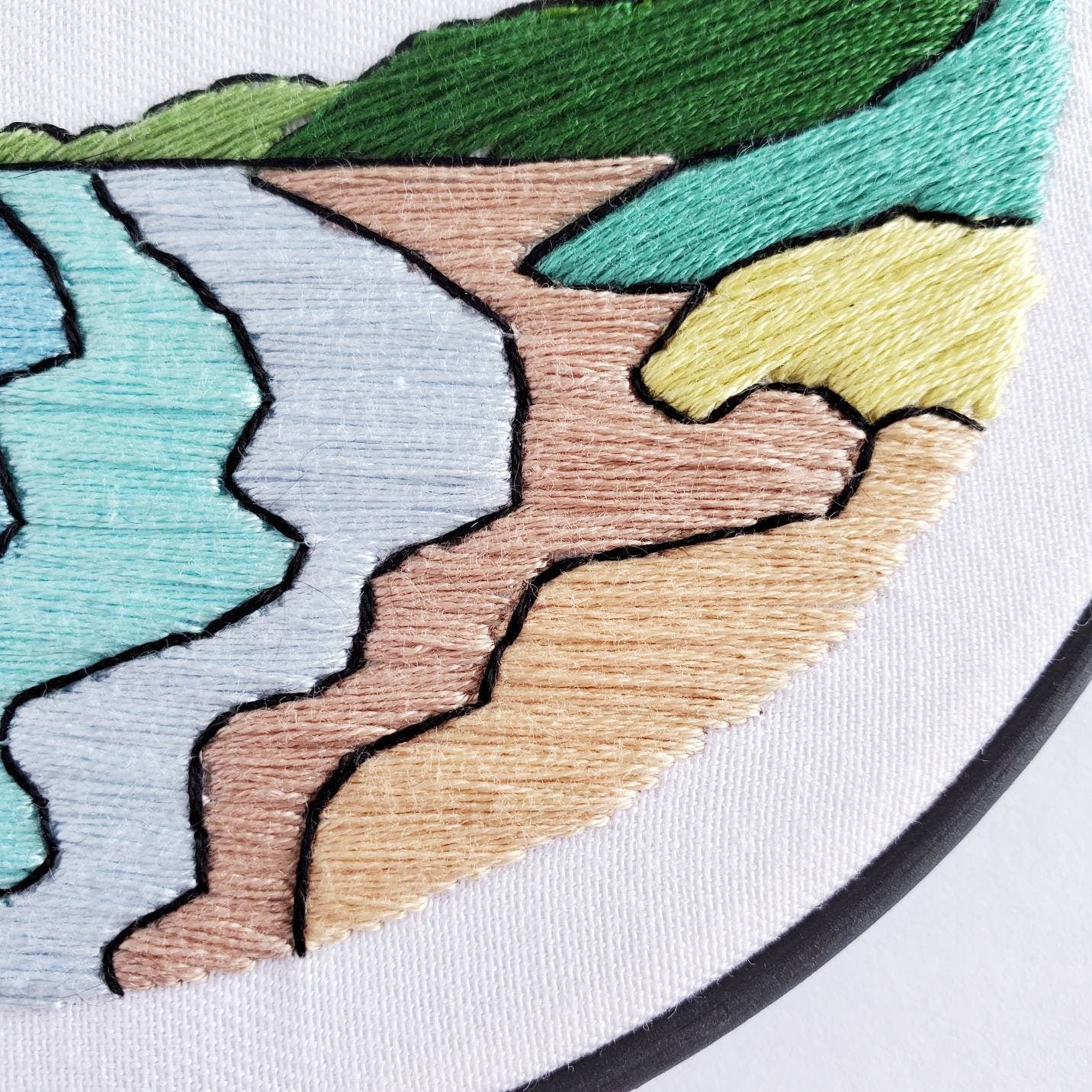 Beach Landscape No.01 - PDF Digital Download Embroidery Pattern & Guide