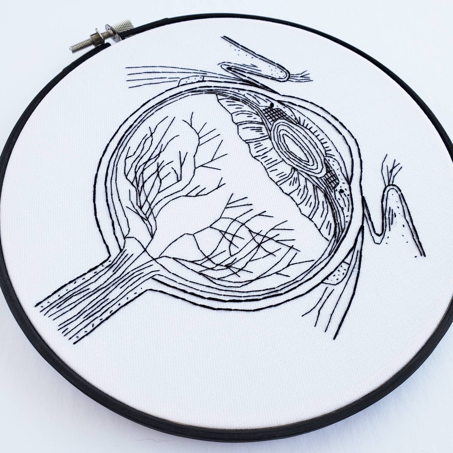 Eyeball Anatomy - PDF Digital Download Embroidery Pattern & Guide