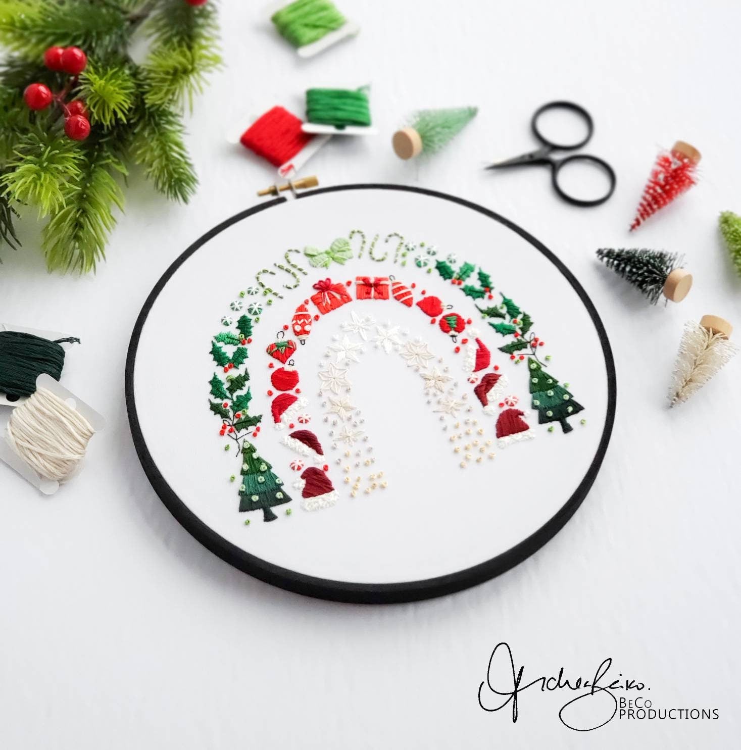 Rainbow Embroidery BUNDLE - DIY Digital Download Embroidery Pattern & Guide