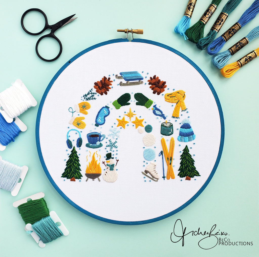 Winter Rainbow - PDF Digital Download Embroidery Pattern & Guide