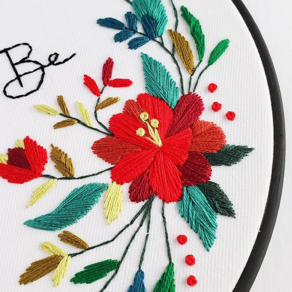 Praise Be Floral Wreath - PDF Digital Download Embroidery Pattern & Guide