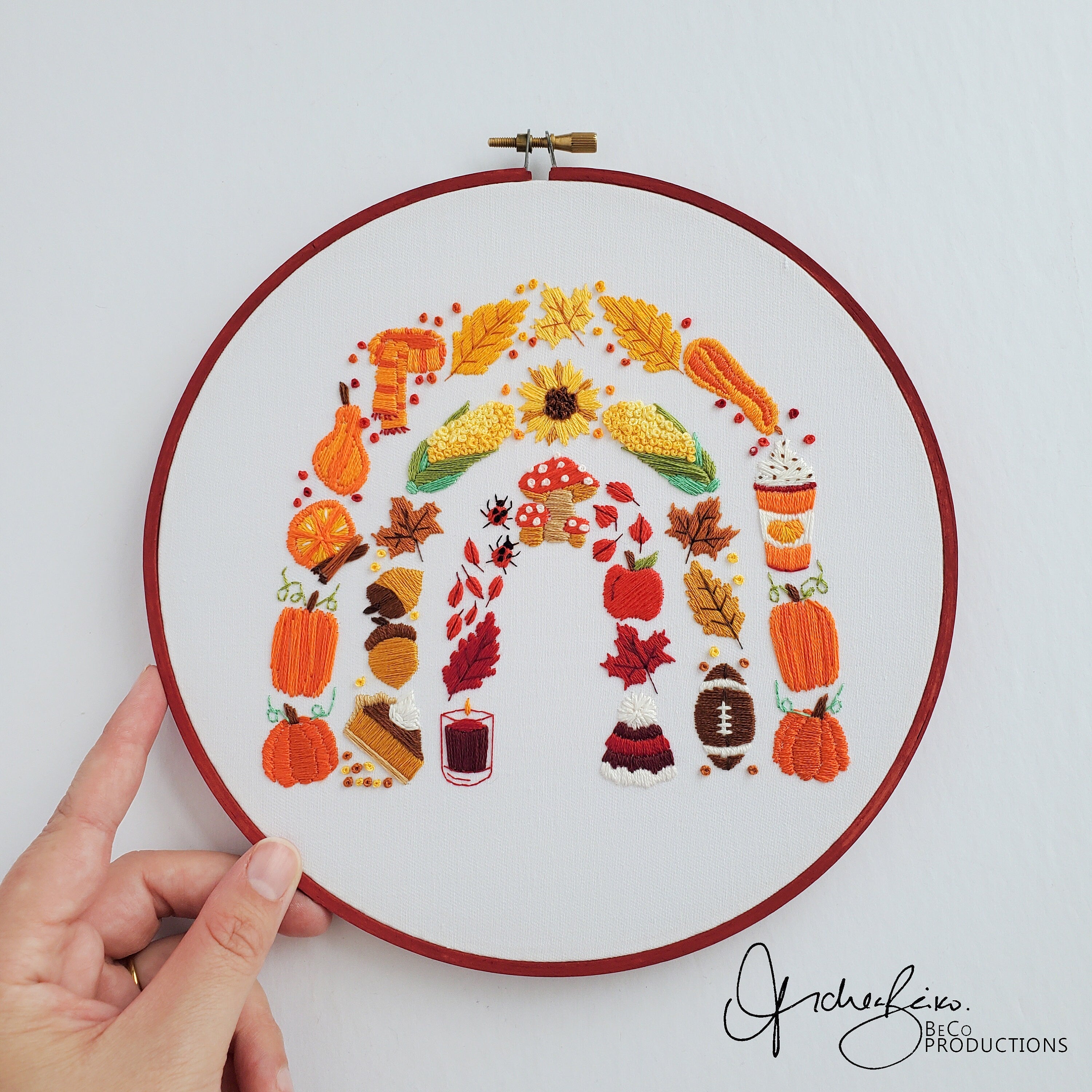 Autumn Rainbow - PDF Digital Download Embroidery Pattern & Guide