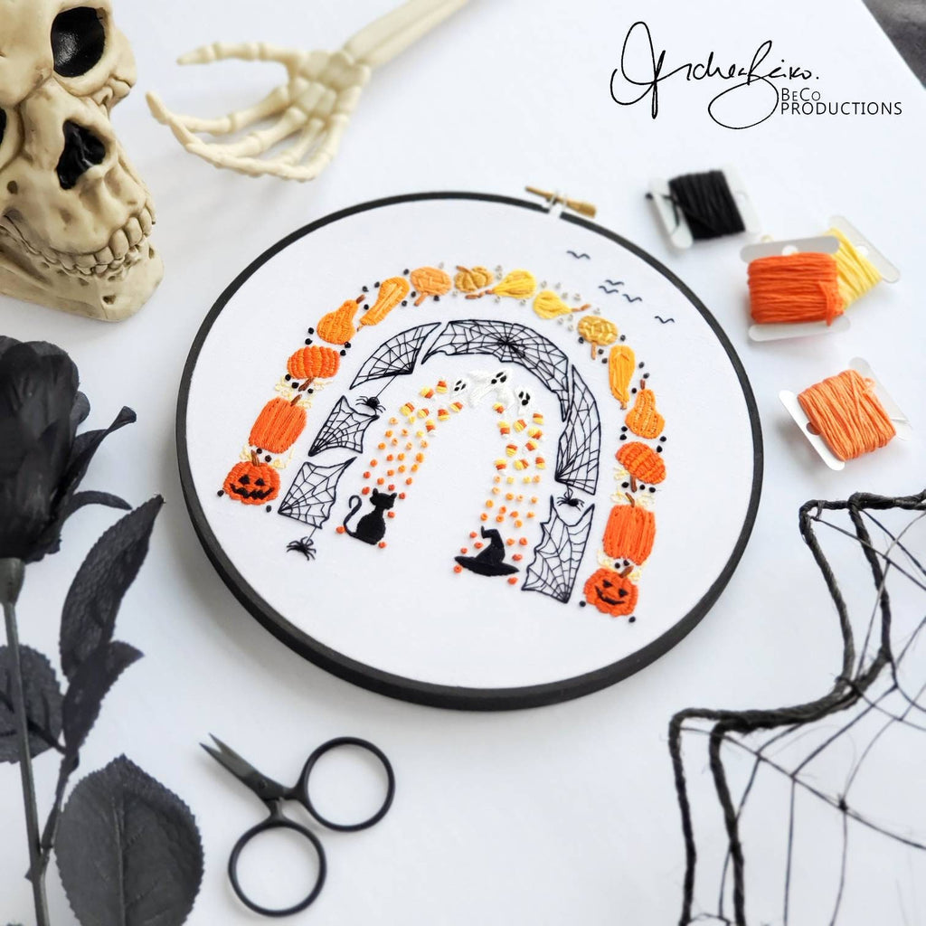 Halloween Rainbow - PDF Digital Download Embroidery Pattern & Guide
