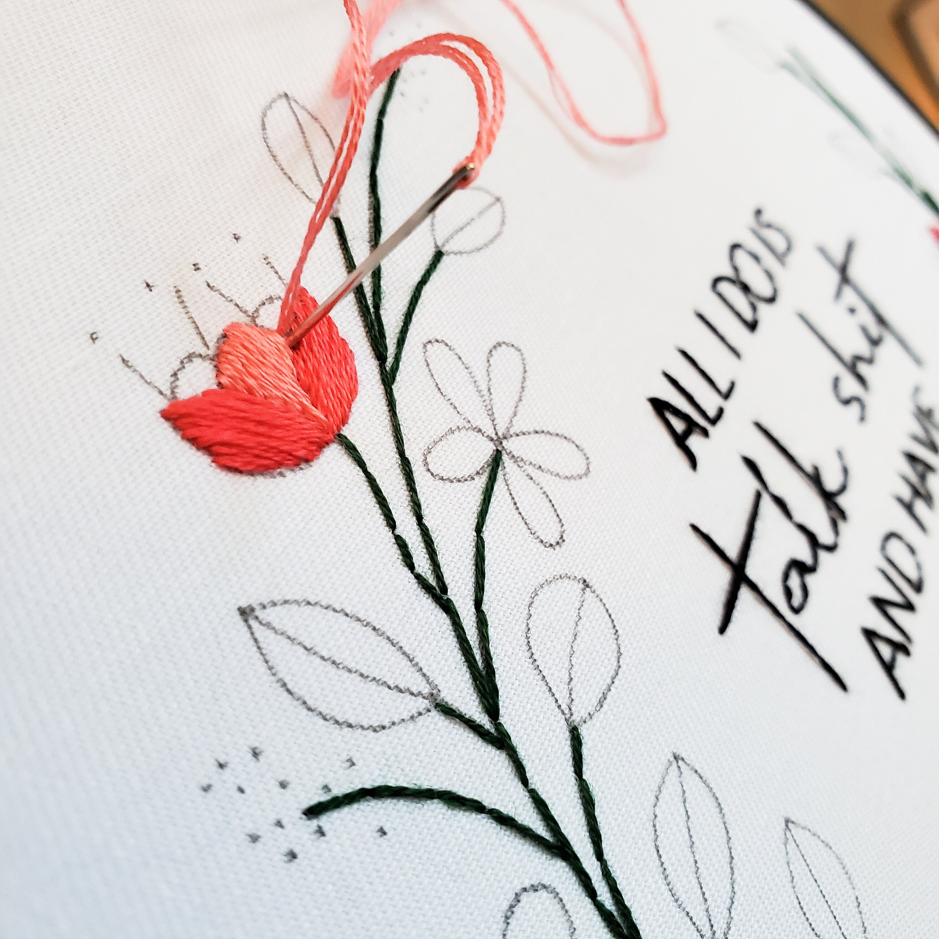 All I Do Is Talk Shit And Have Panic Attacks - PDF DIgital Download Embroidery Pattern & Guide
