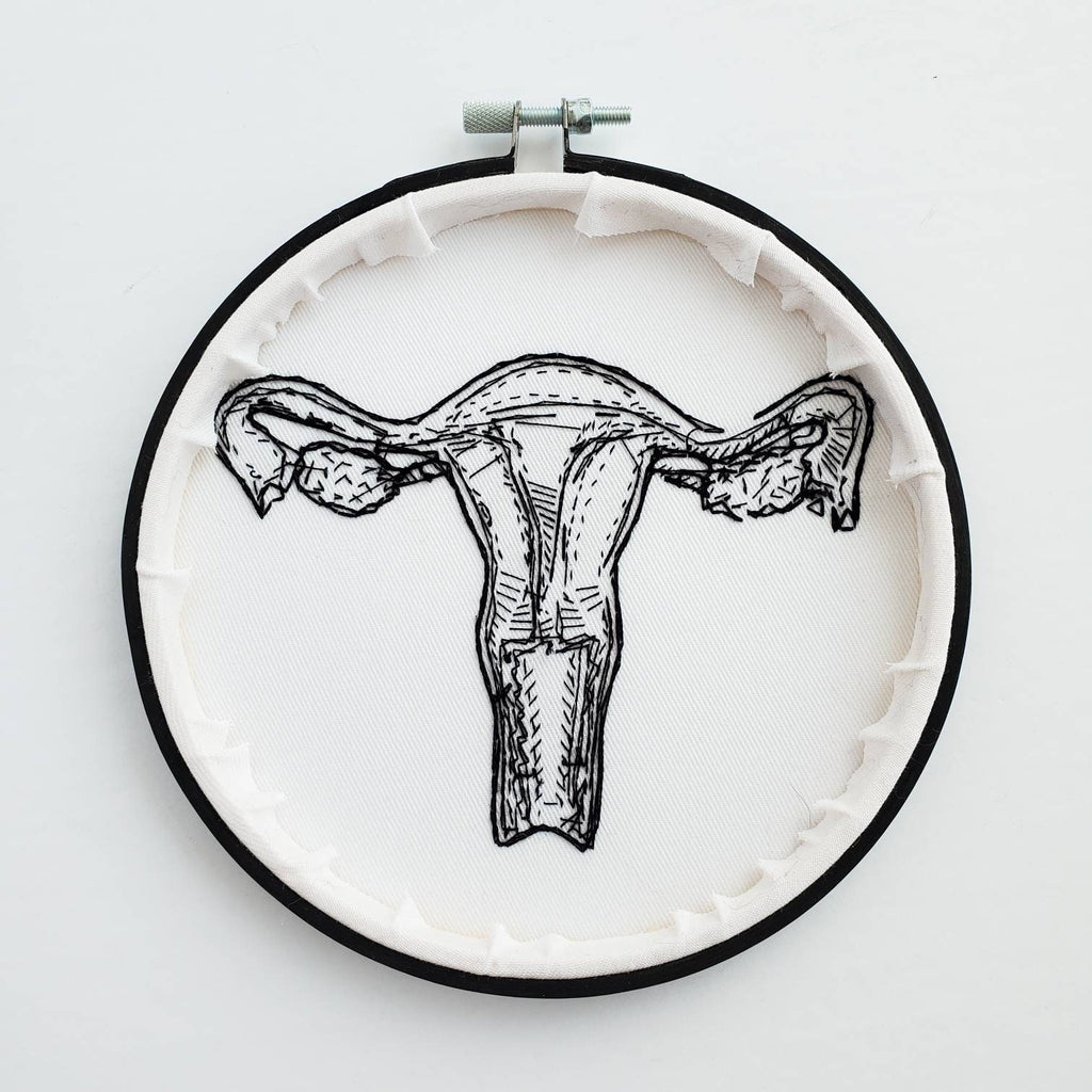Female Reproductive System Anatomy - PDF Digital Download Embroidery Pattern & Guide