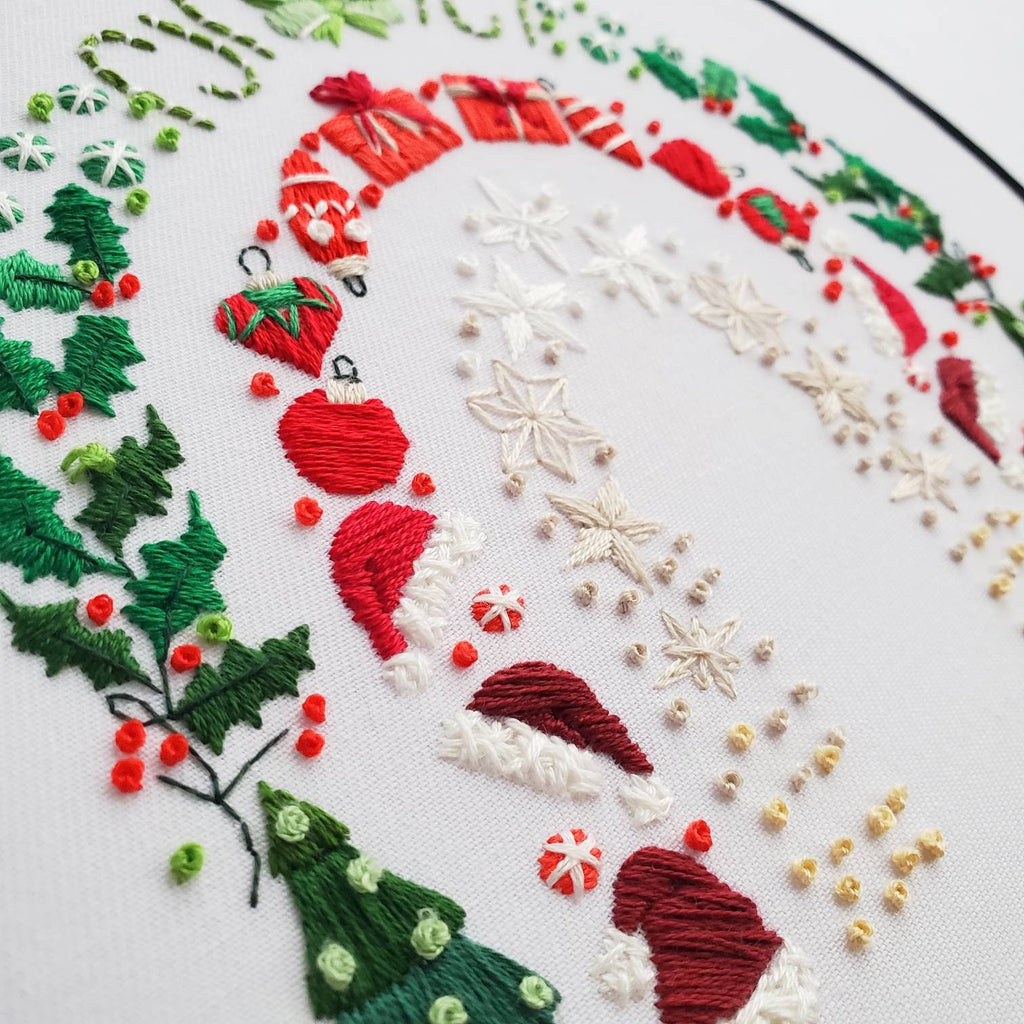 Christmas Rainbow - PDF Digital Download Embroidery Pattern & Guide